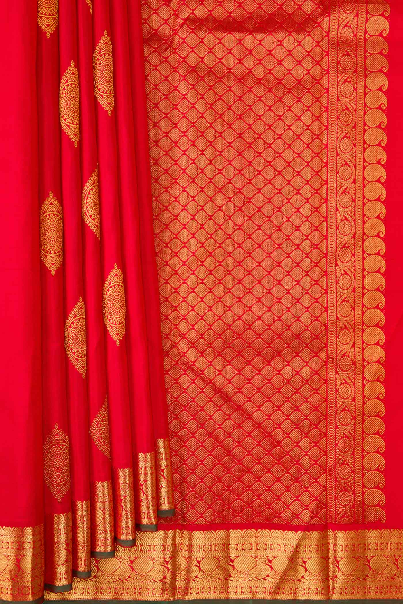 Red Kanjivaram Silk Saree - Image 4