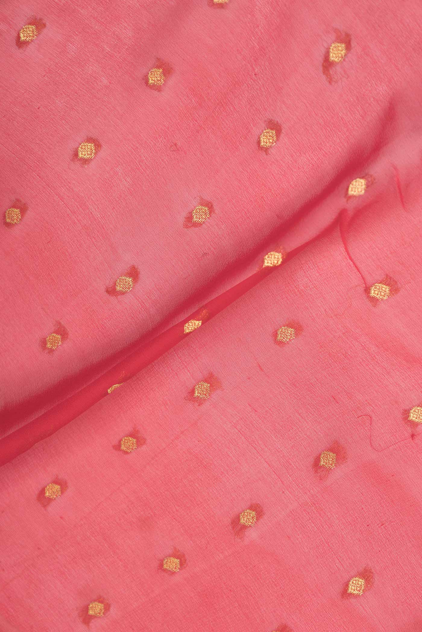 Red Mysore Georgette Saree - Image 2