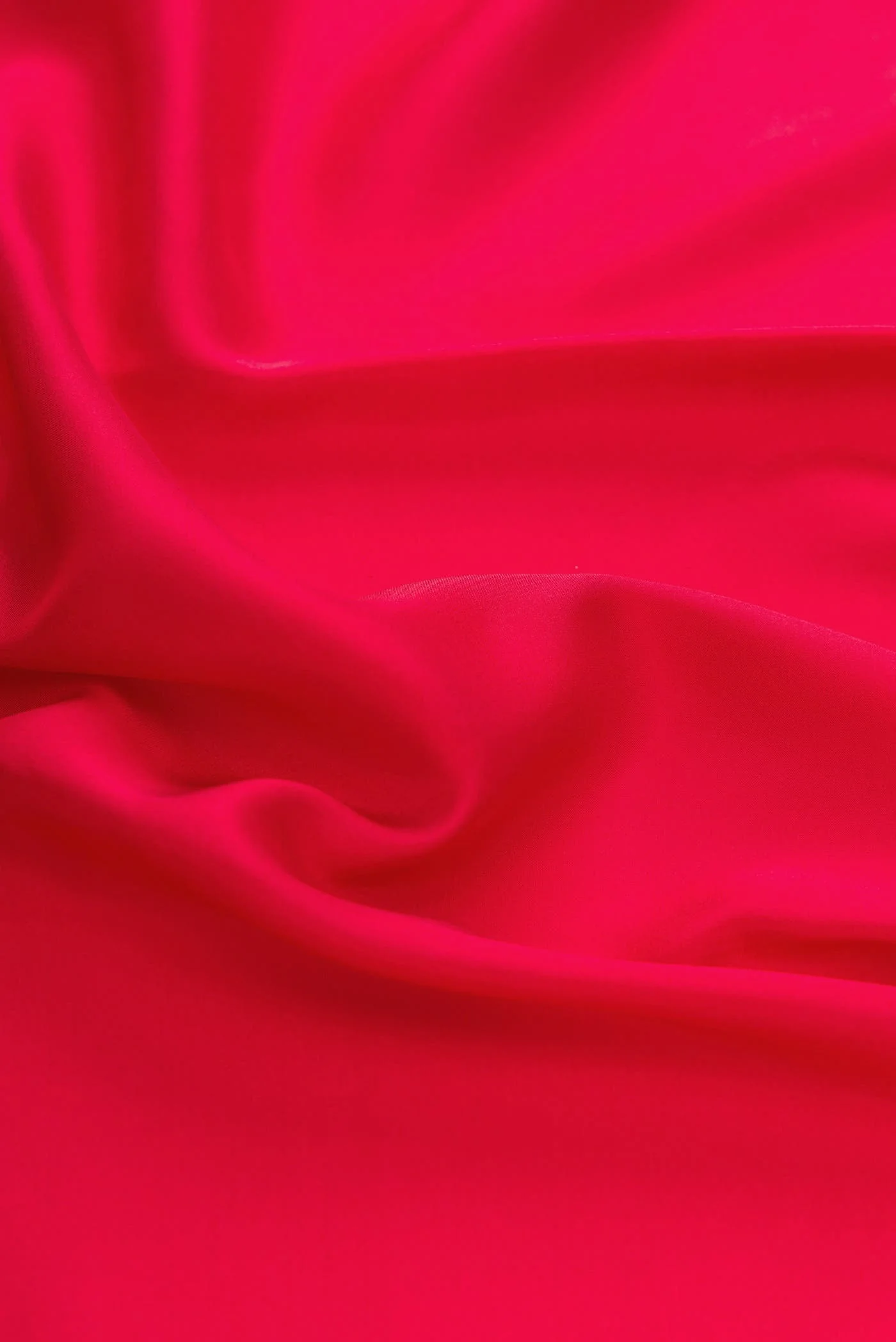 Pure Silk Pure Zari Red Dual Tone Mysore Crepe Saree - Image 3