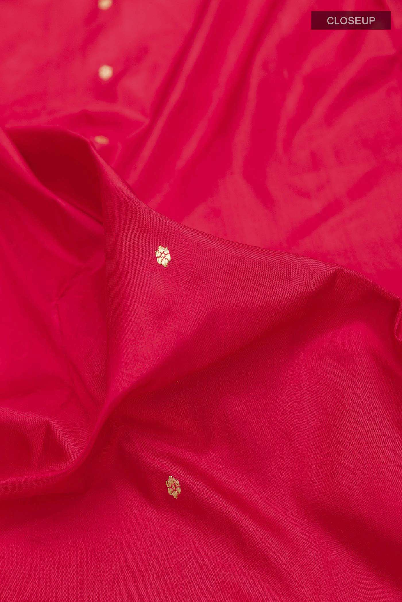 Red Dual Tone Paithani Silk Saree - Image 2