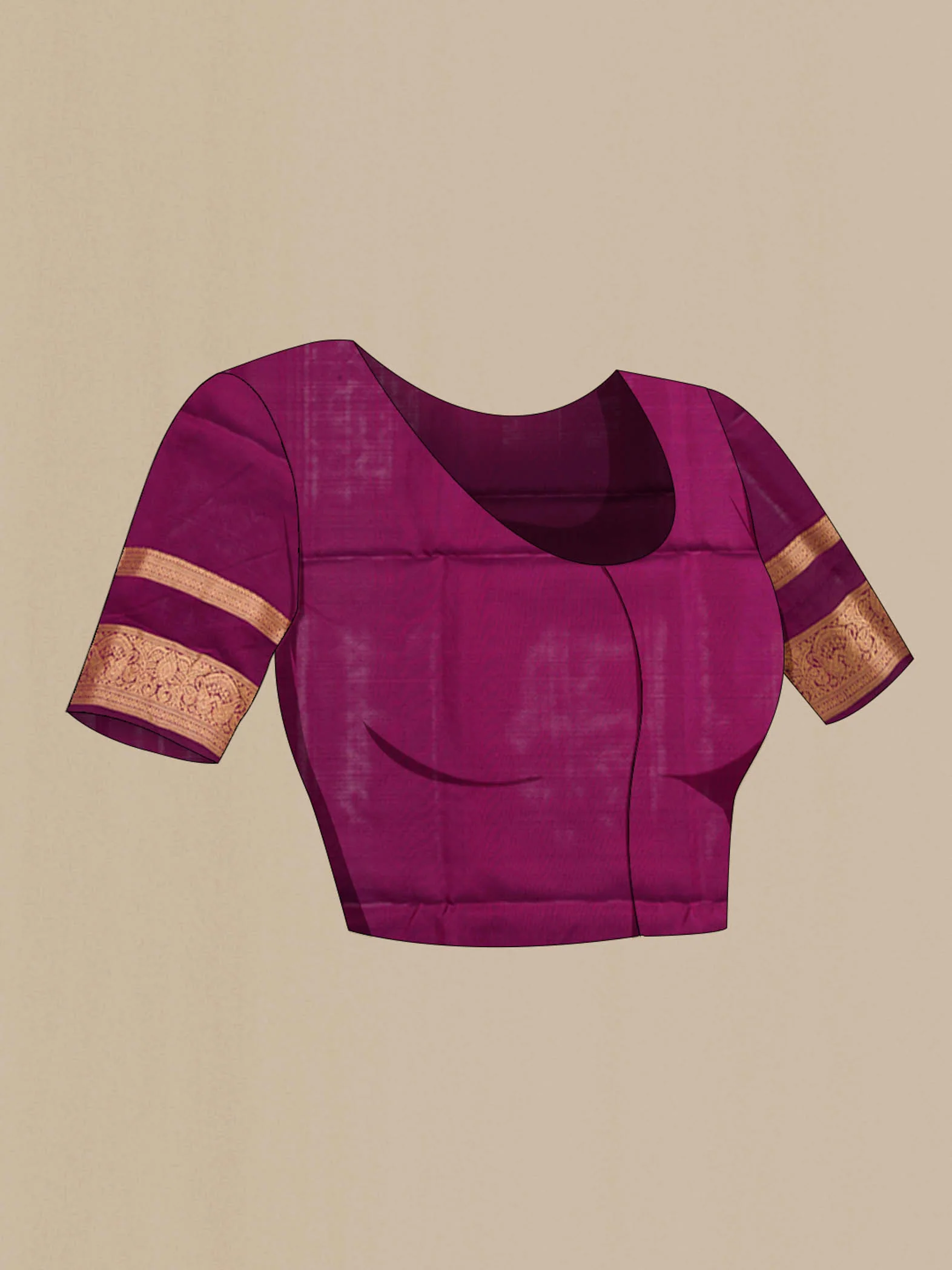 Red Dual Tone Soft Silk Saree - Image 4