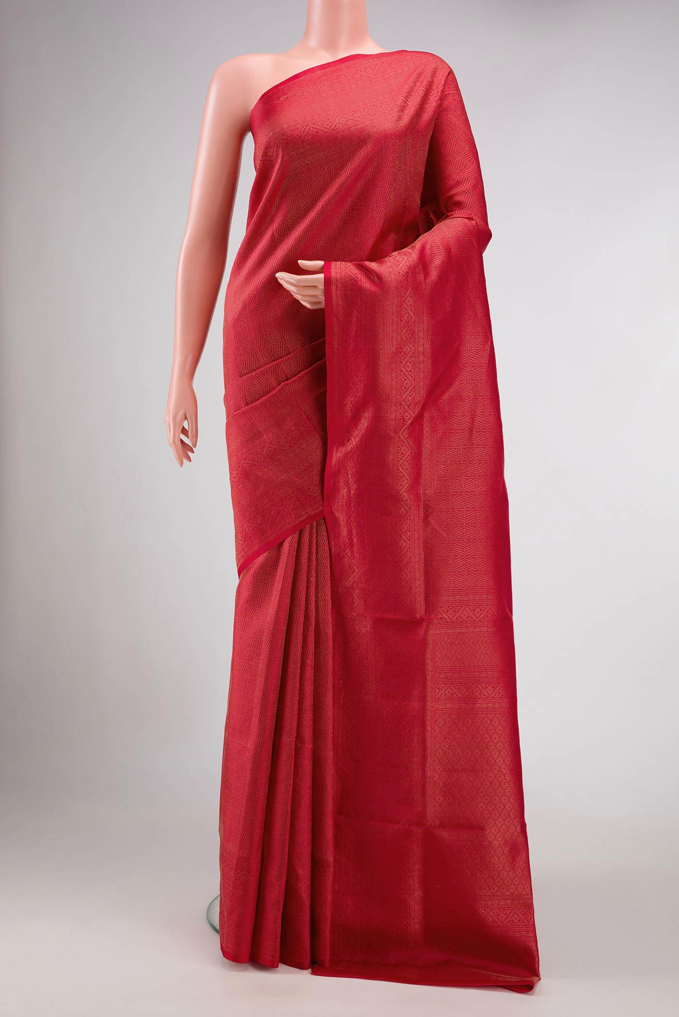 Imperial Red Soft Silk Saree