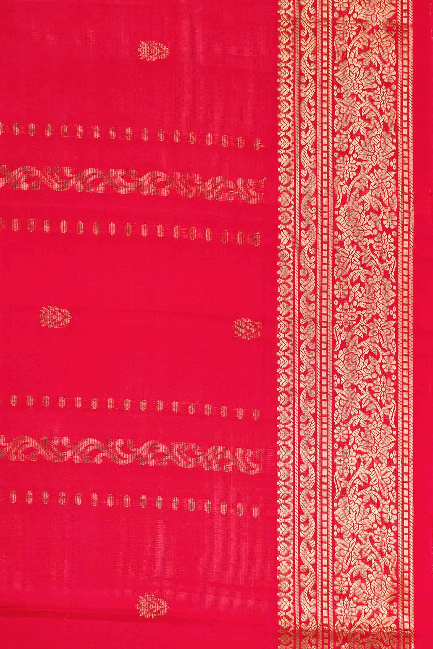Red Soft Silk Saree - Image 3