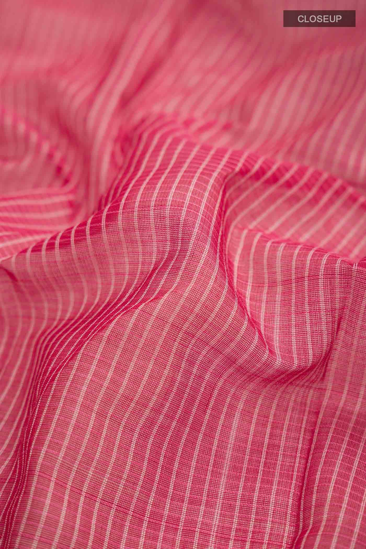 Red Gadwal cotton Saree - Image 2