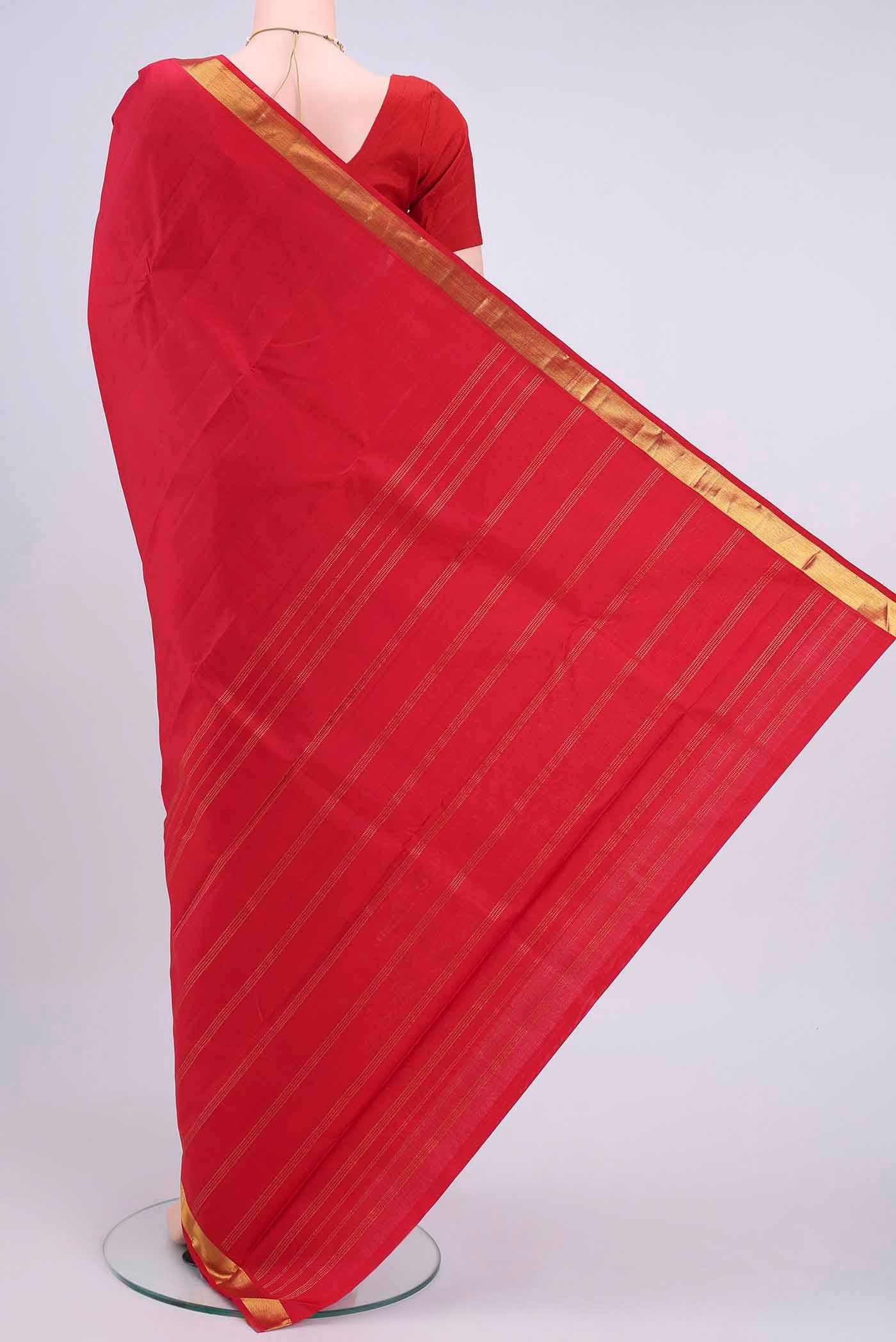 Red Kanjivaram Saree - Image 3