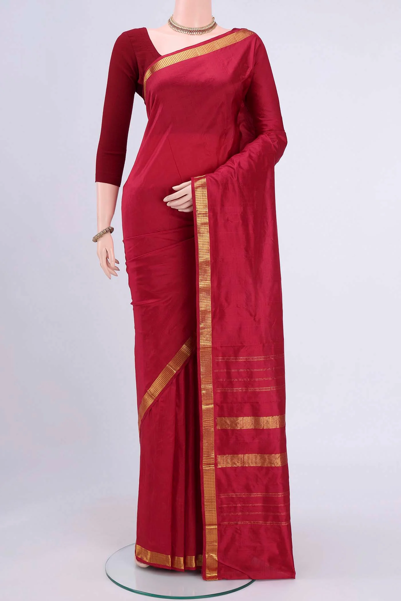 Red Kanchipuram Saree