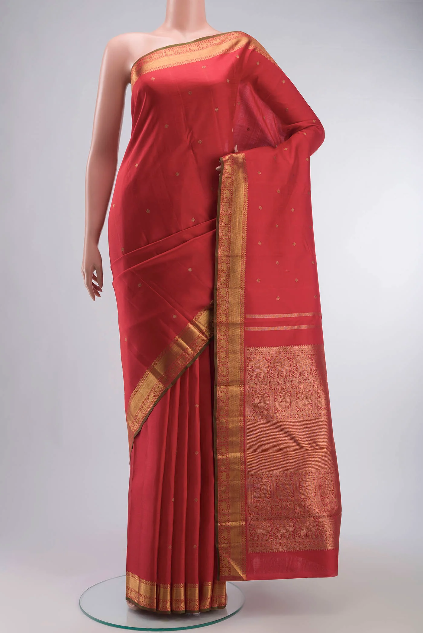 Red Kanchipuram Silk Saree