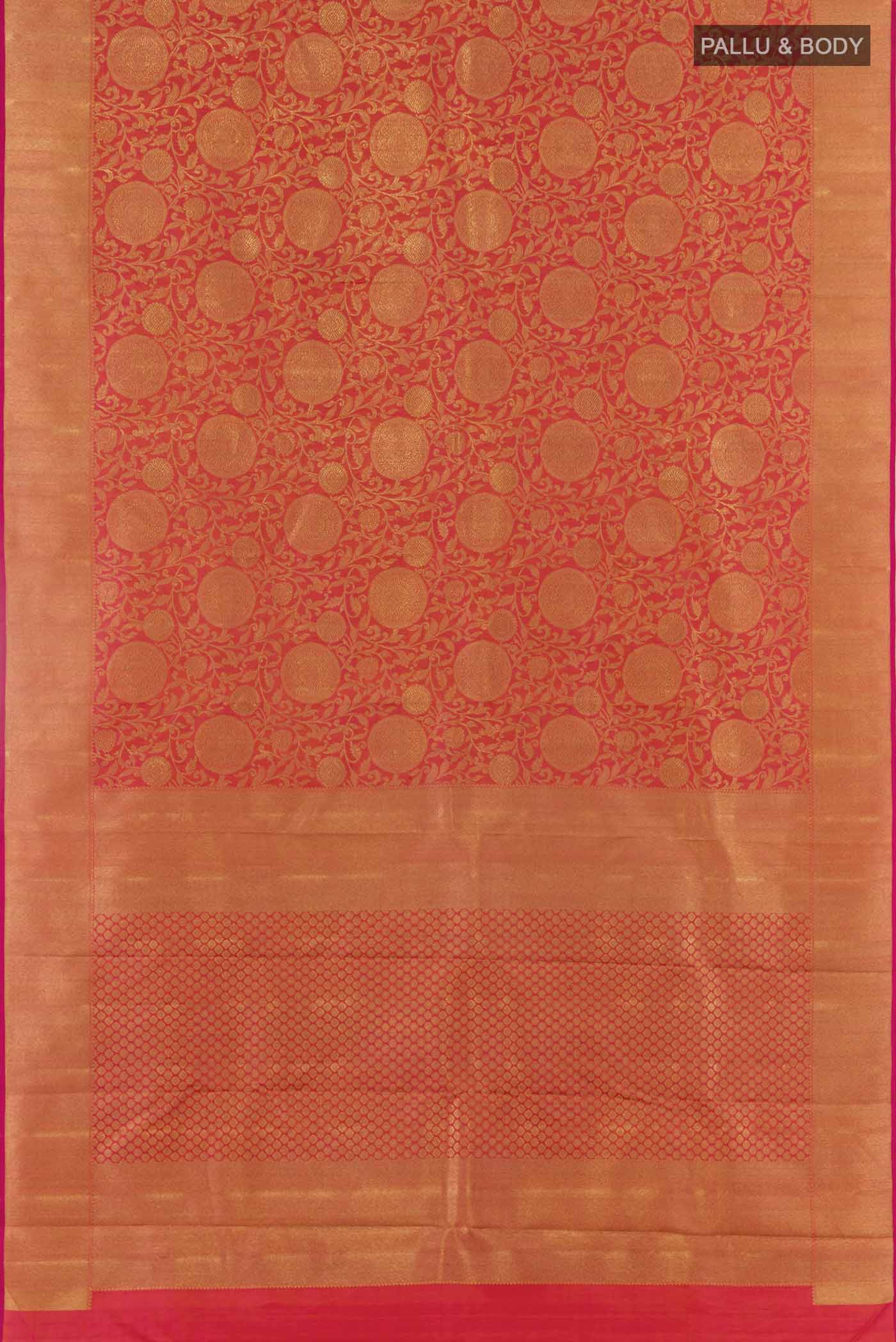 Red Kanjivaram Silk Saree - Image 6