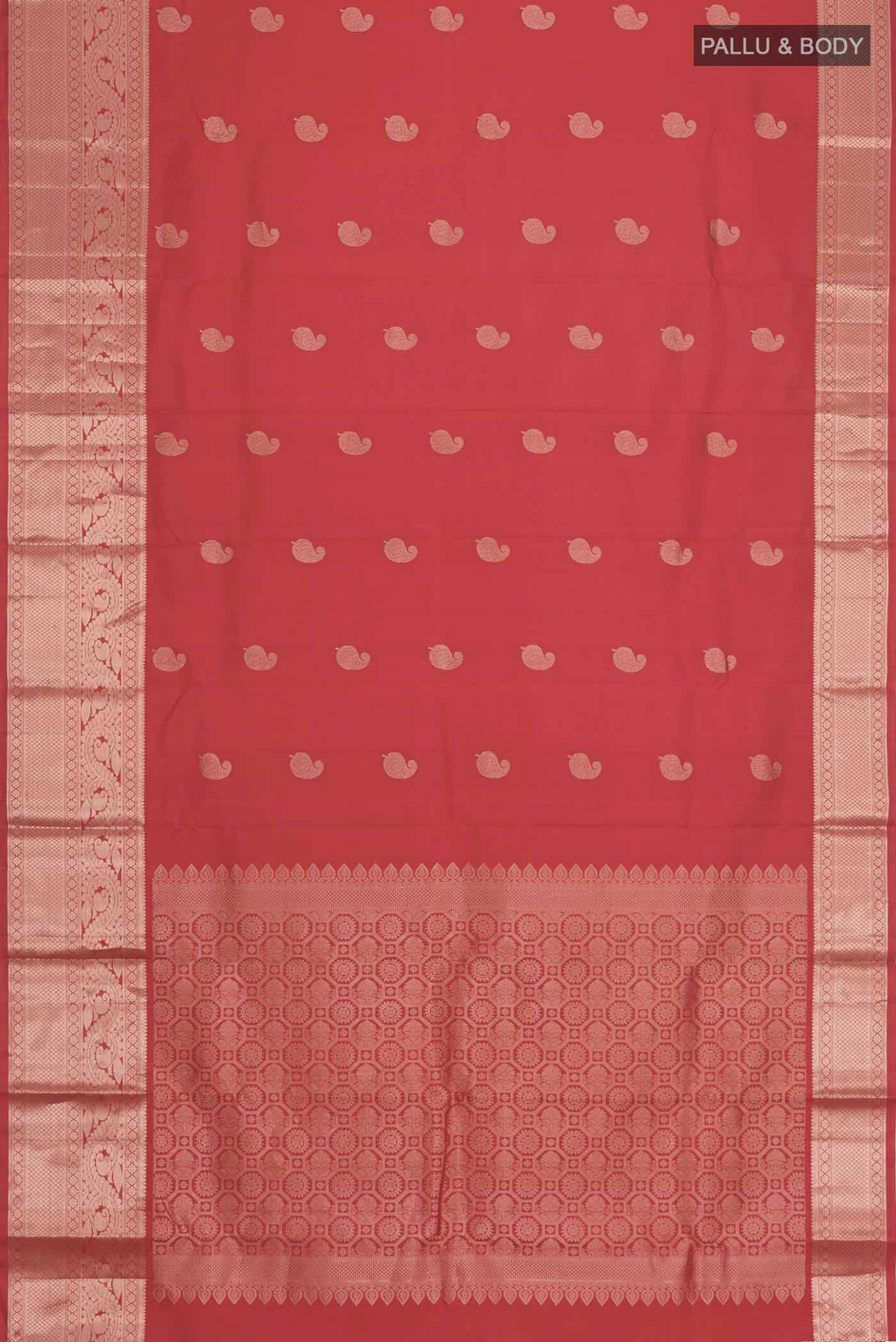 Red Kanjivaram Silk Saree - Image 6