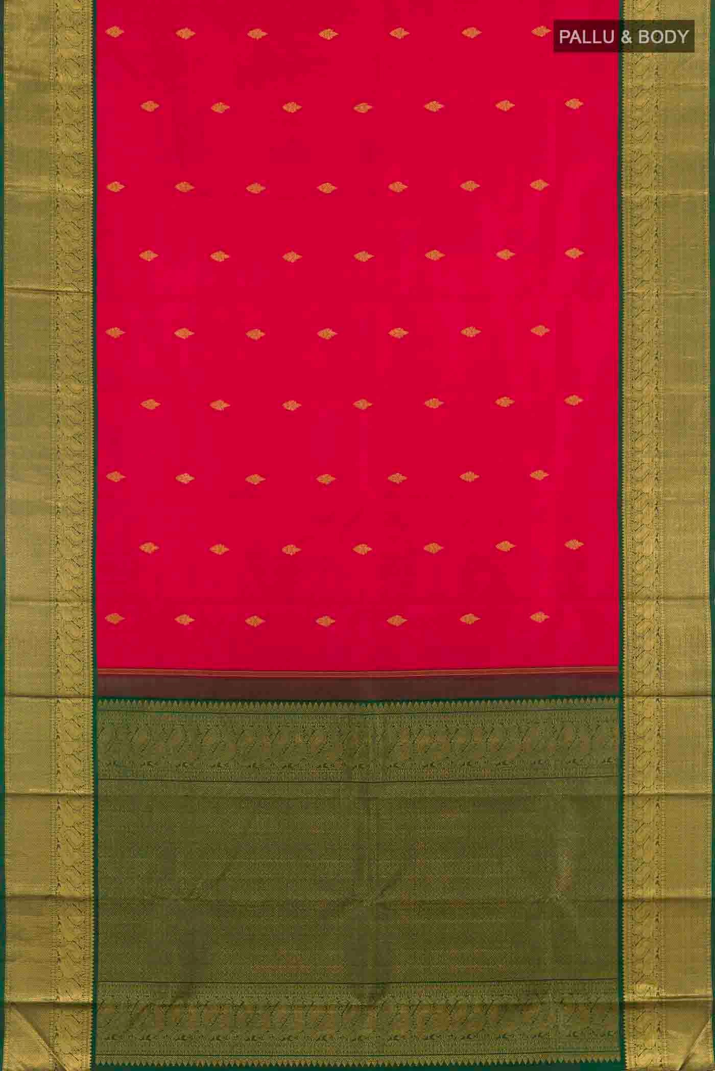 Red Kanjivaram Silk Saree - Image 6