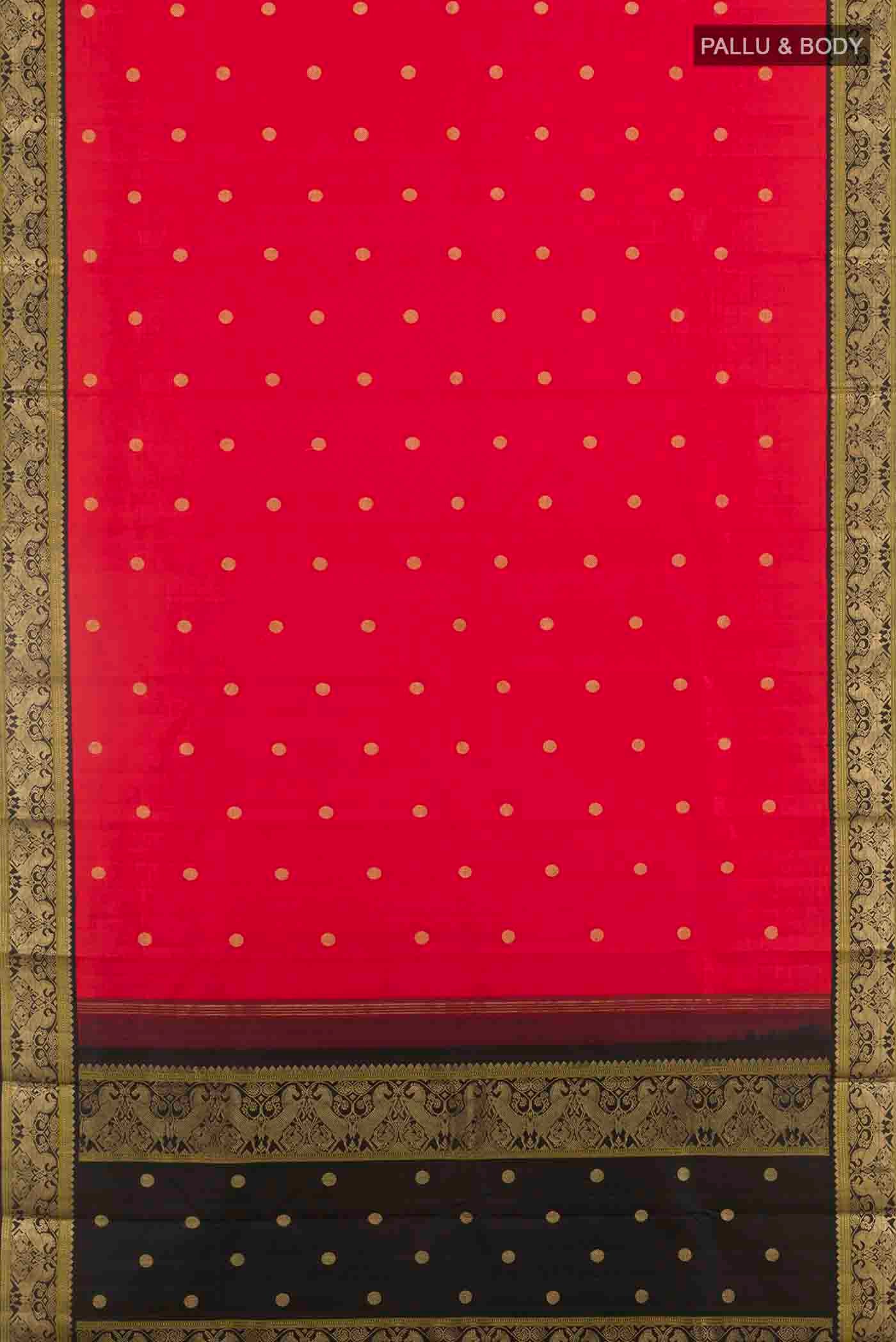 Red Kanjivaram Silk Saree - Image 6