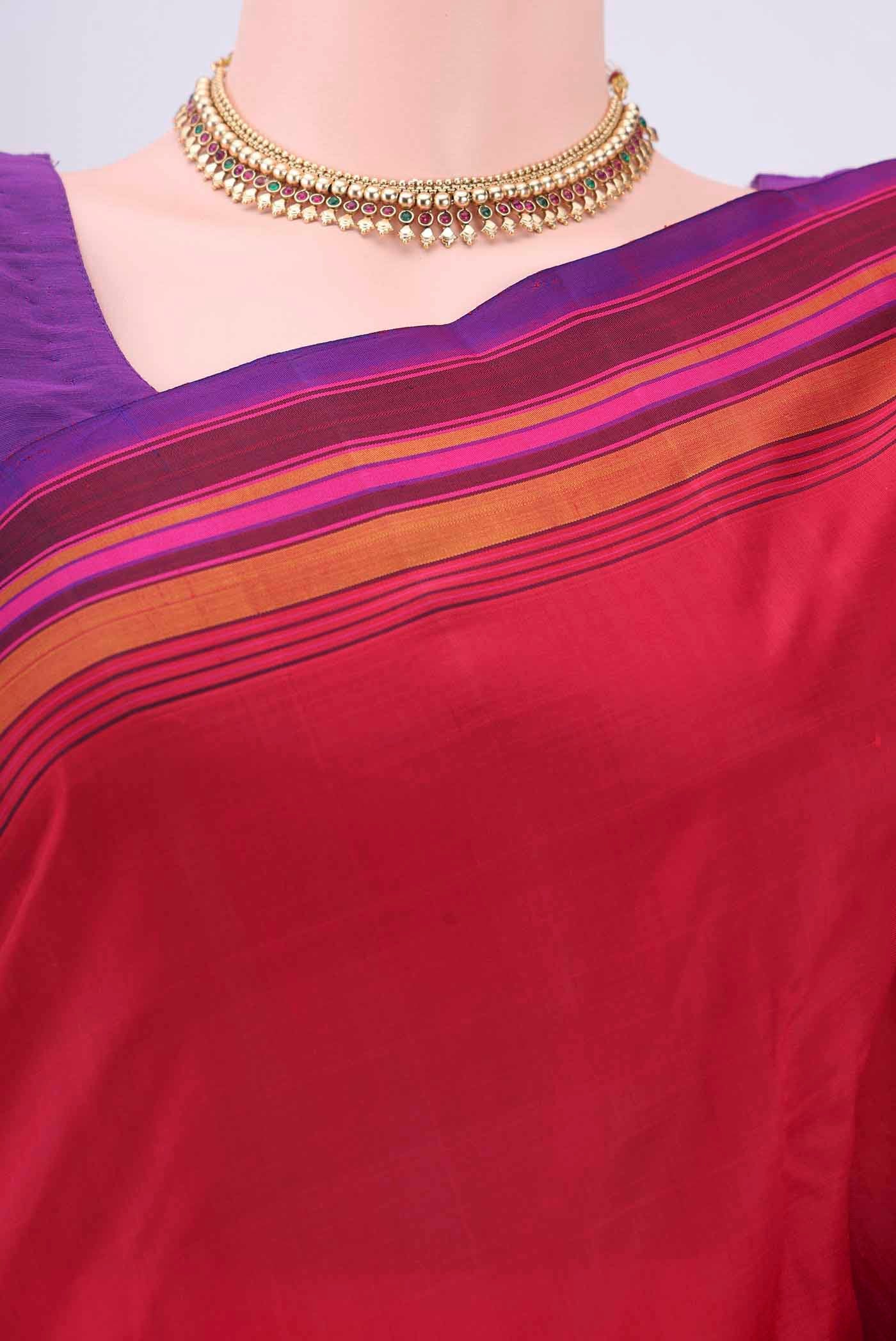 Red Kanjivaram Silk Saree - Image 2