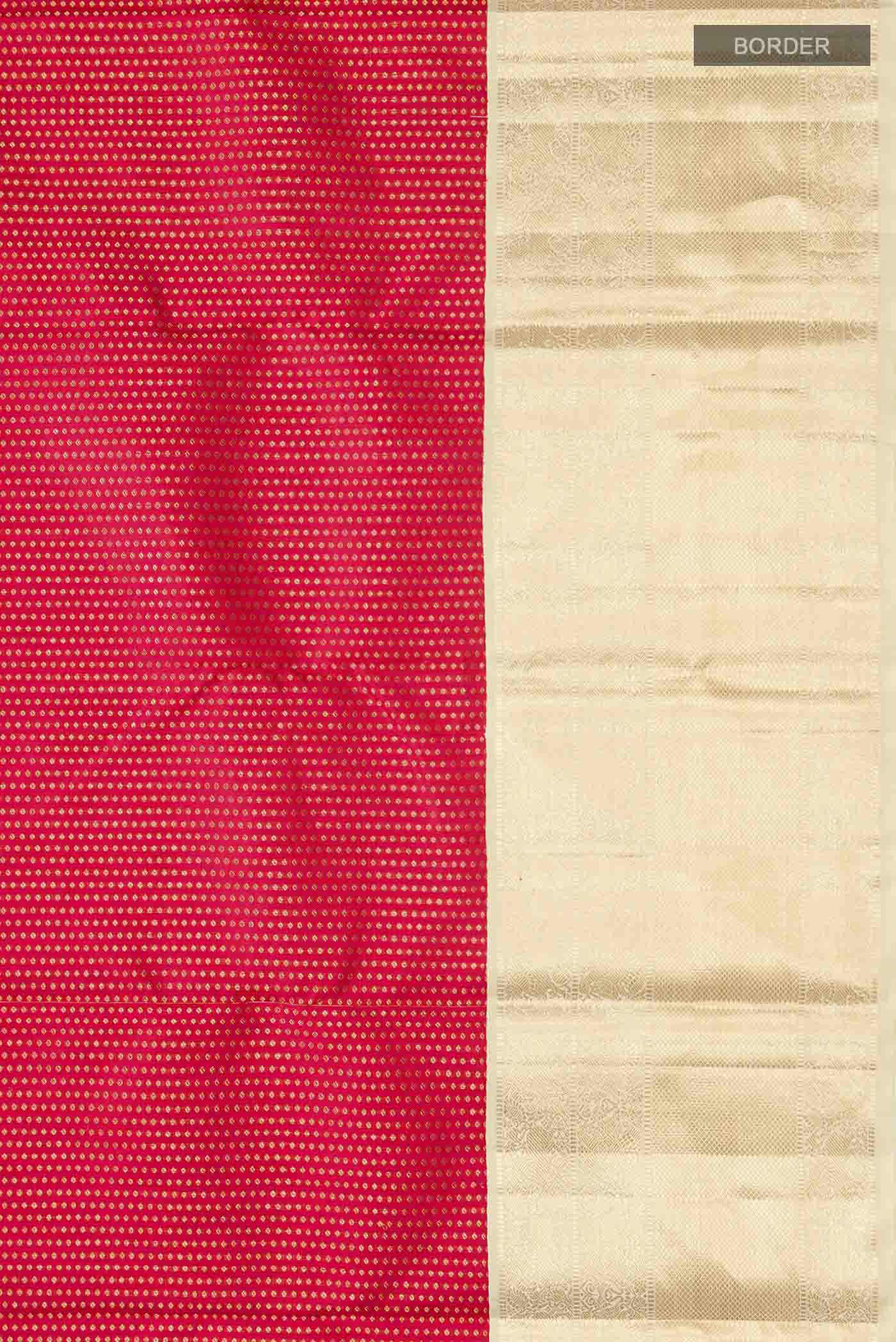 Red Kanchipuram Silk Saree - Image 3