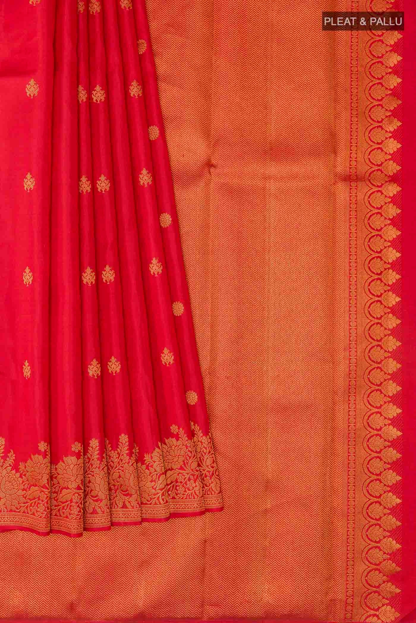 Red Kanjivaram Silk Saree - Image 4