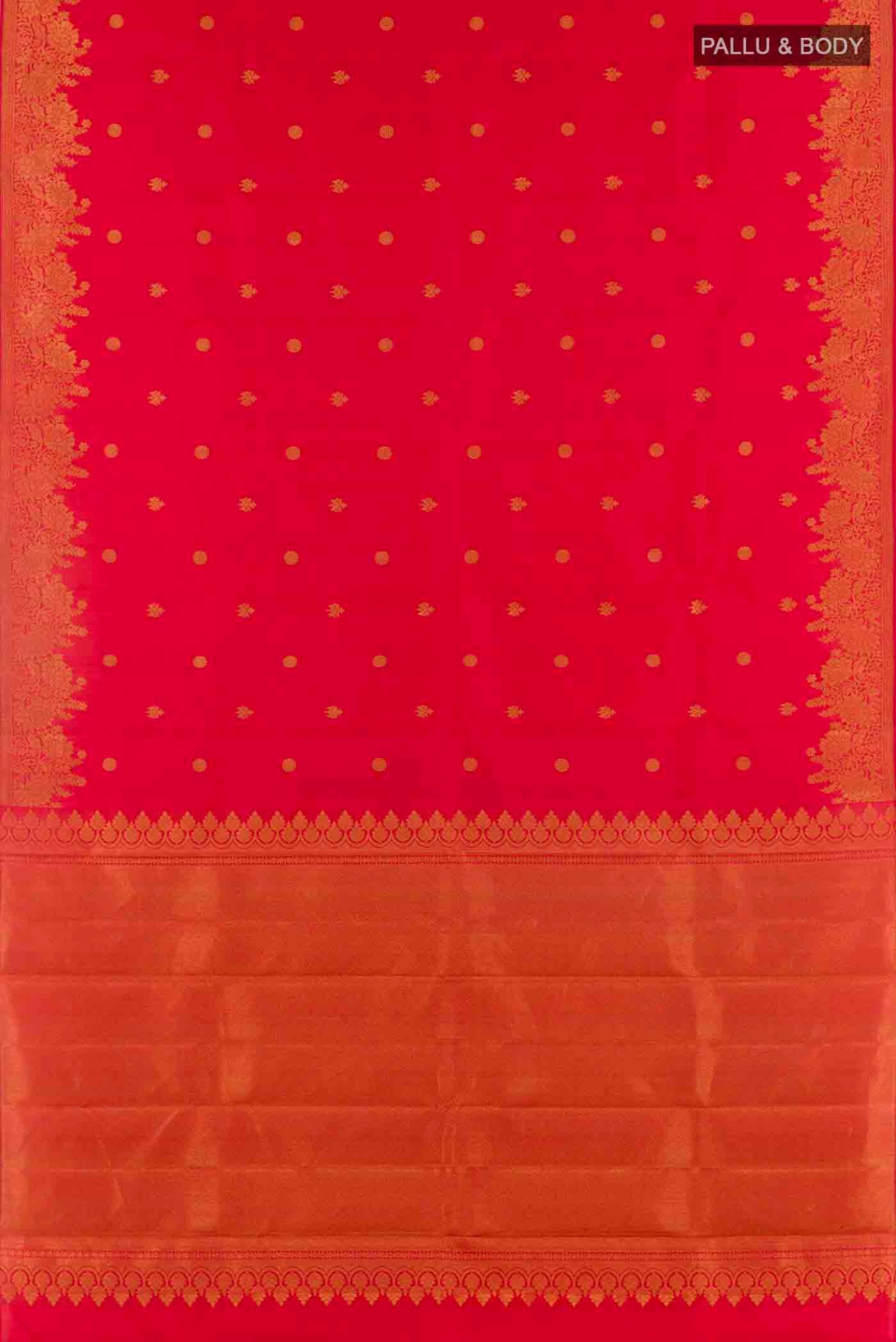 Red Kanjivaram Silk Saree - Image 6