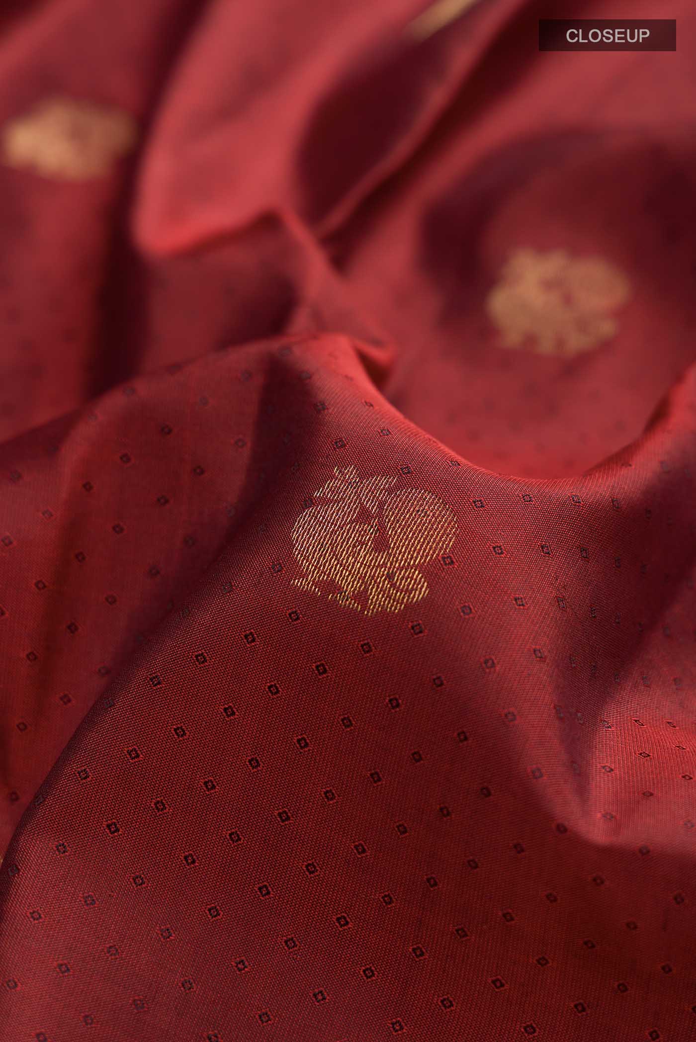 Red Kanchipuram Silk Saree - Image 2
