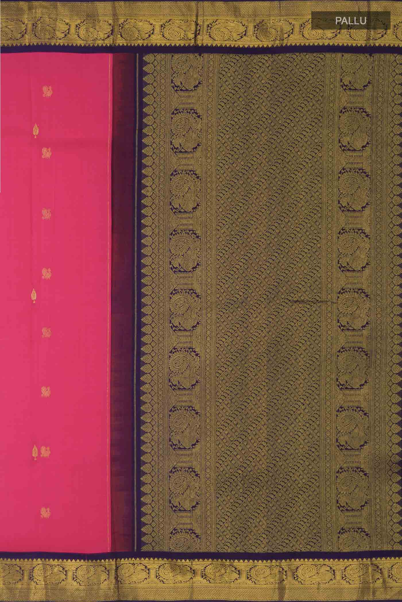 Pink Kanjivaram Silk Saree - Image 7