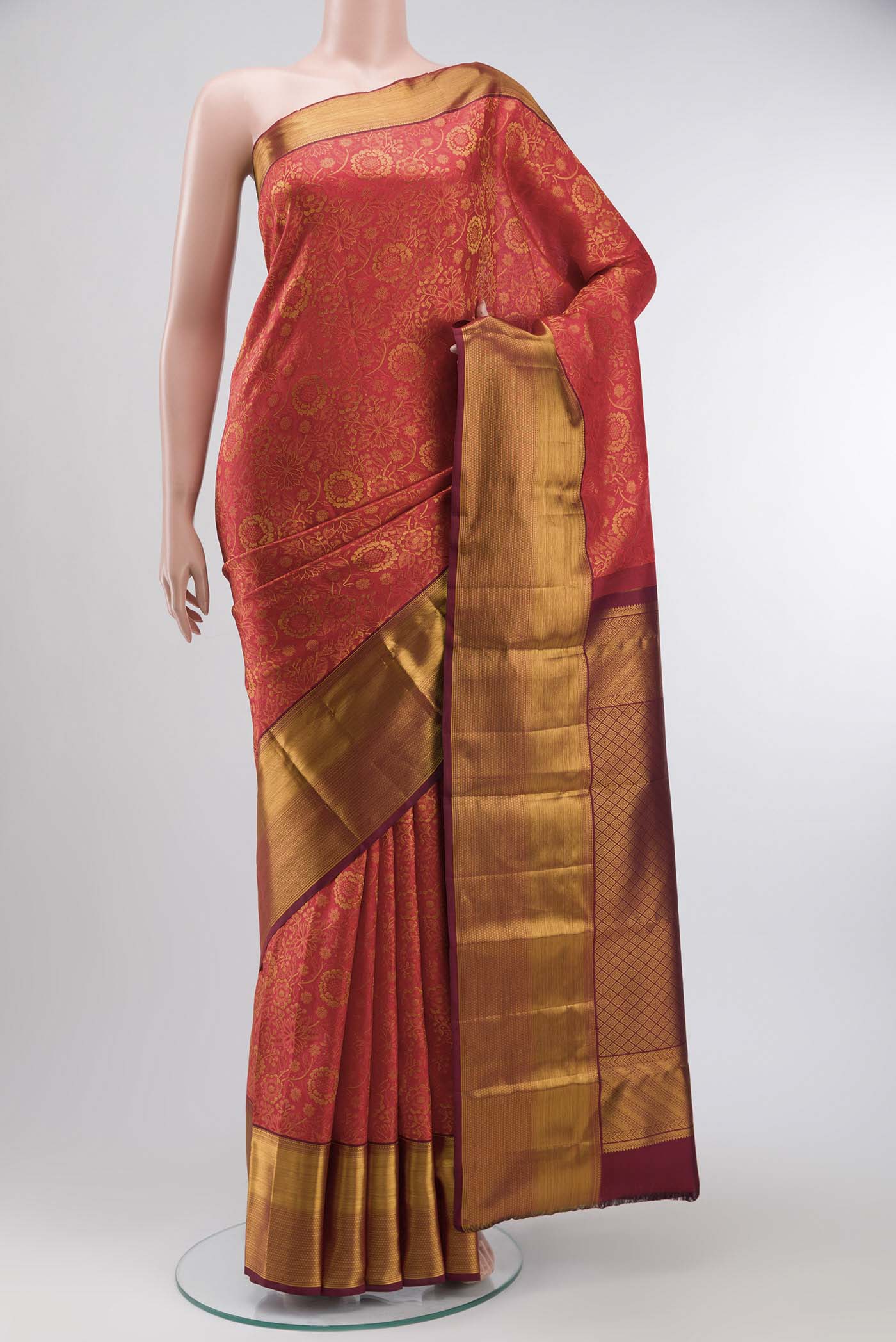 Red Kanchipuram Silk Saree