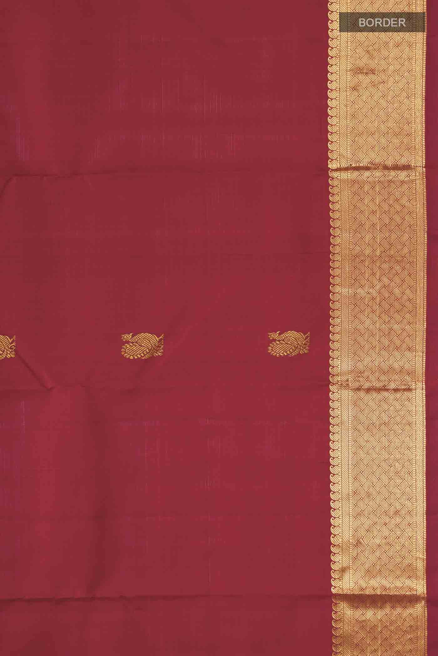 Red Kanjivaram Silk Saree - Image 3