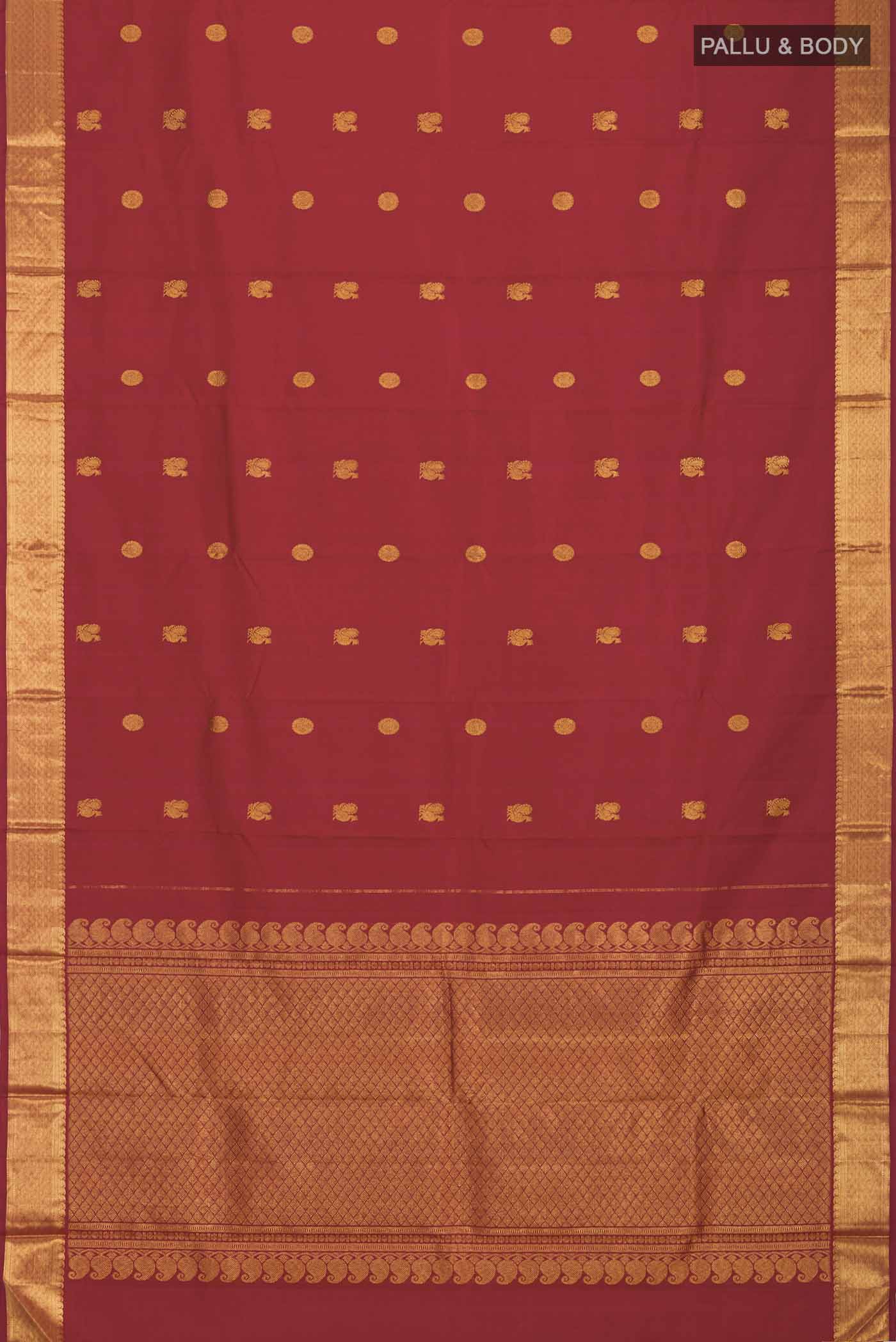 Red Kanjivaram Silk Saree - Image 6