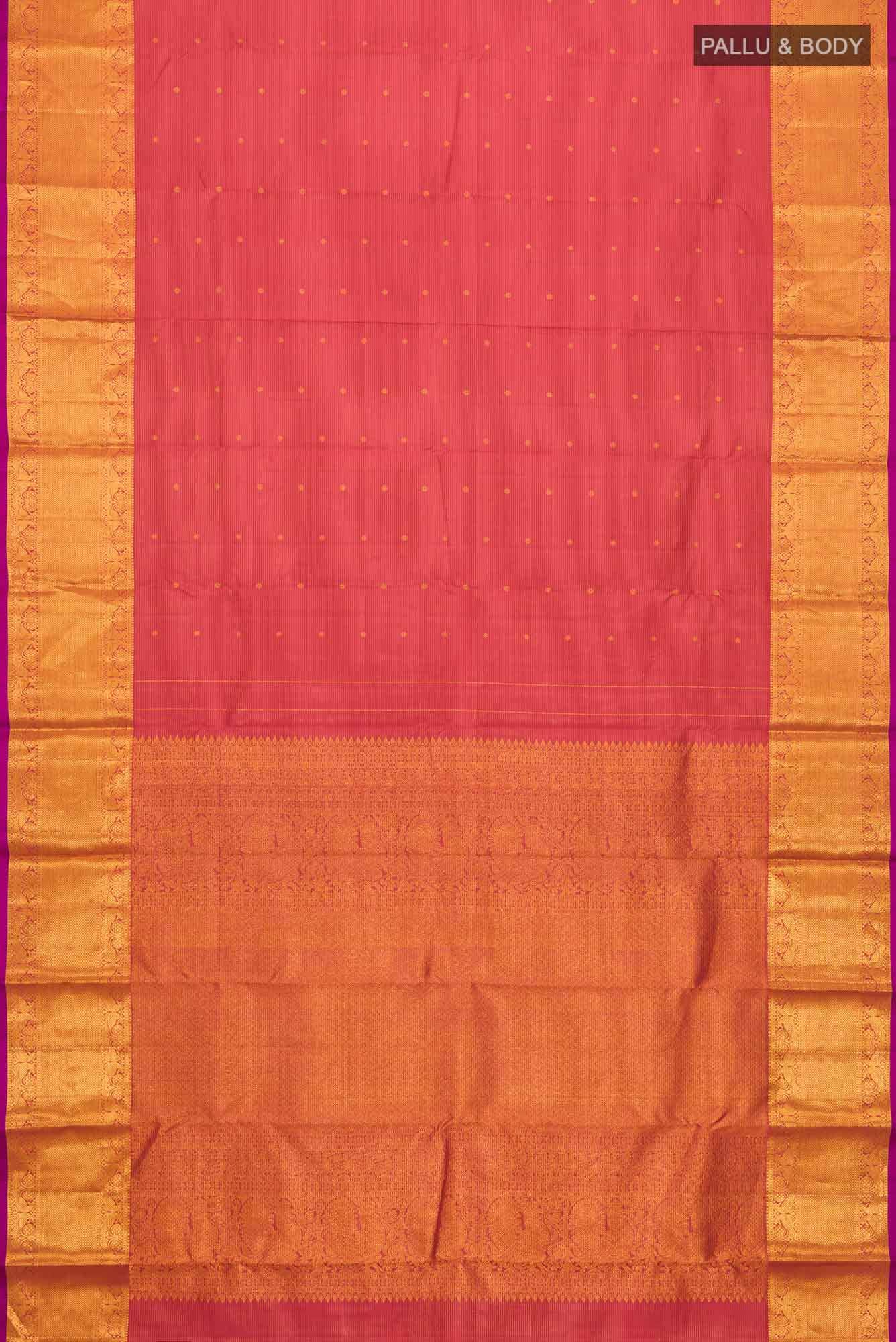 Red Kanjivaram Silk Saree - Image 4