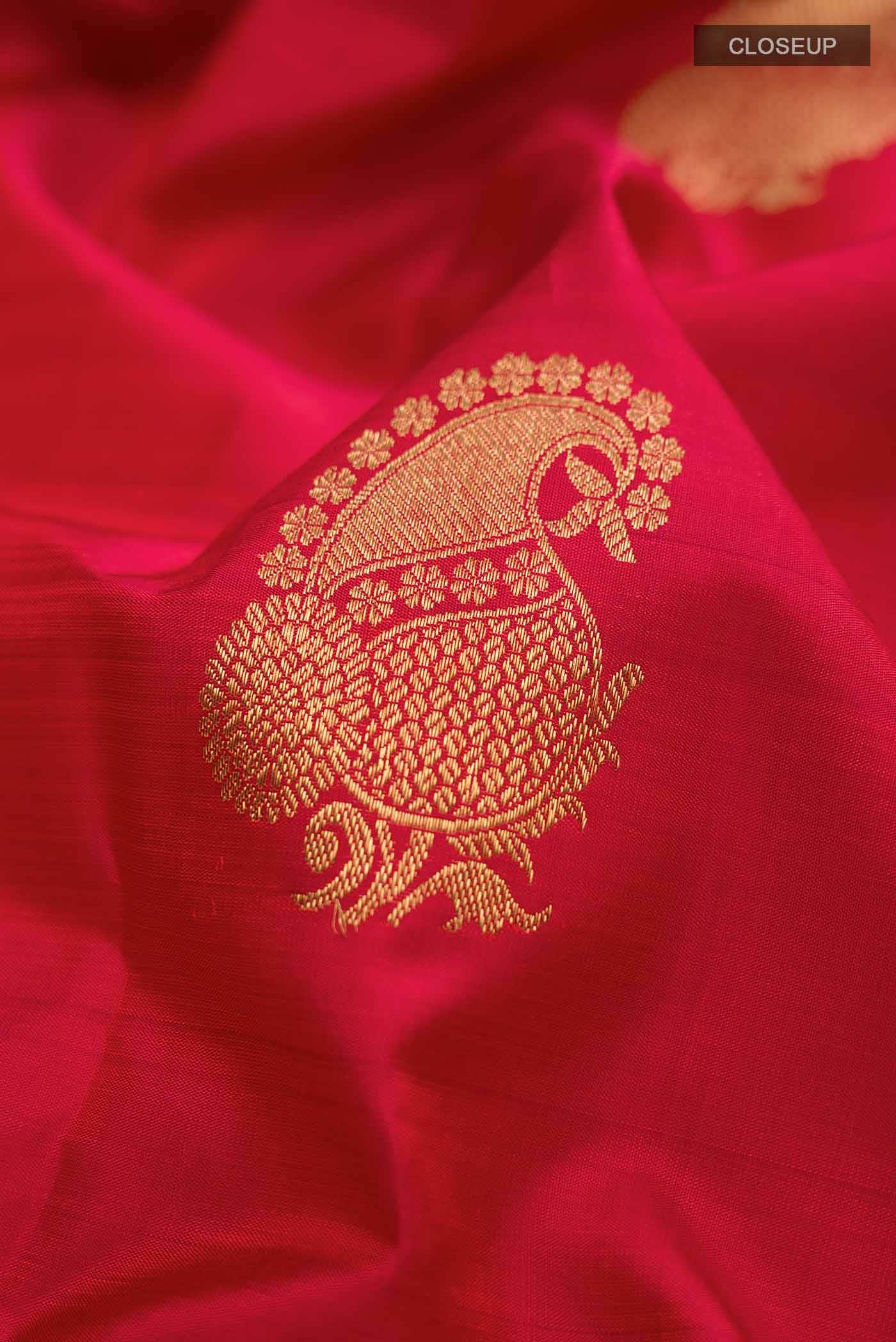 Red Kanjivaram Silk Saree - Image 3