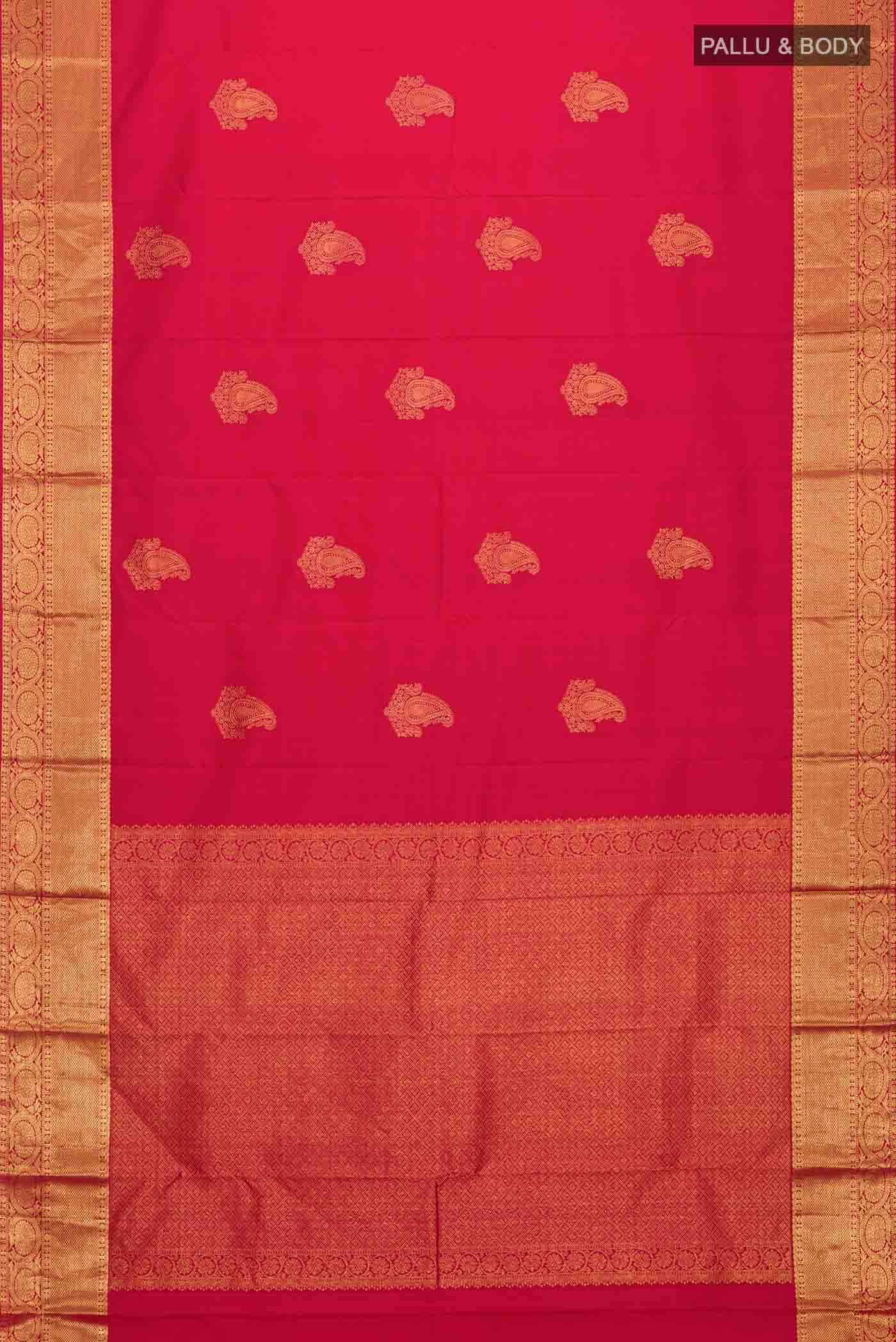 Pink Kanchipuram Silk Saree - Image 4