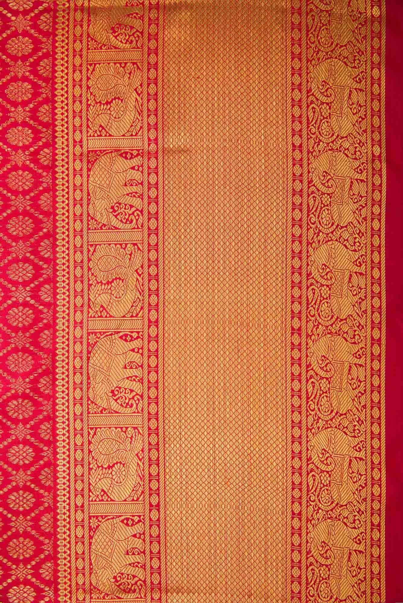 Red Kanjivaram Silk Saree - Image 5