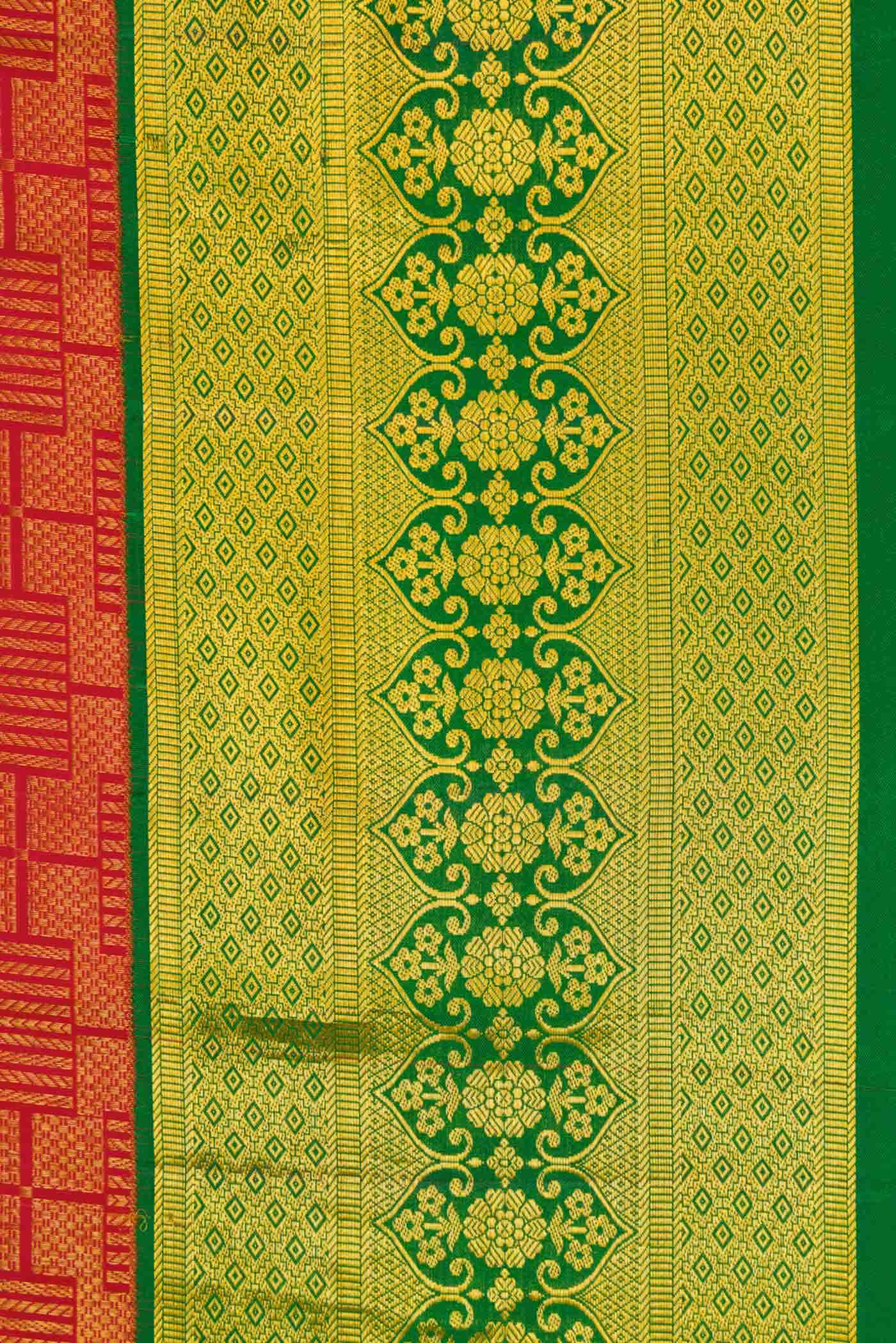Red Kanjivaram Silk Saree - Image 10