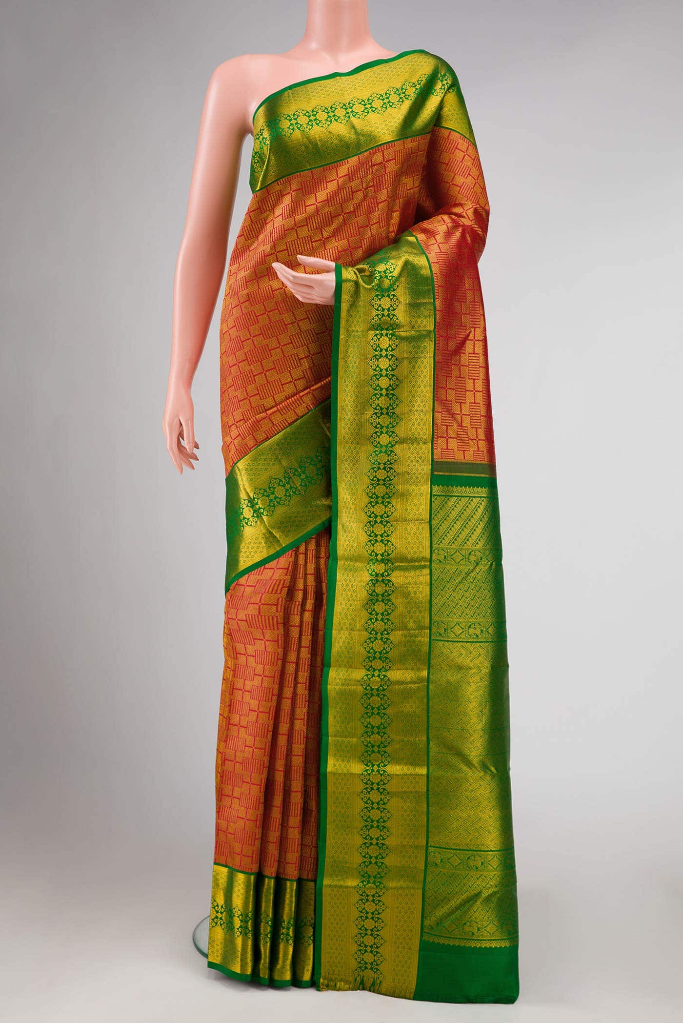 Red Kanjivaram Silk Saree - Image 2