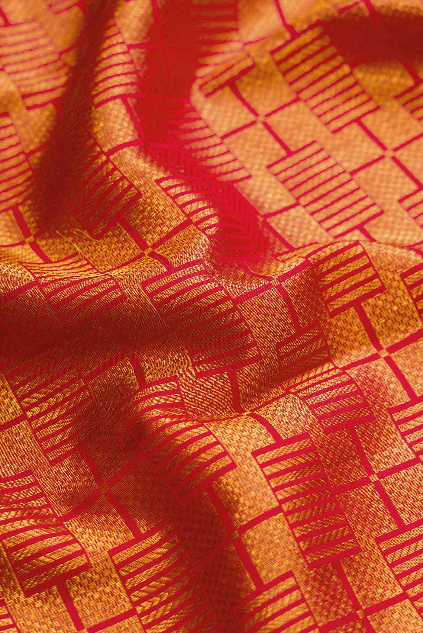 Red Kanjivaram Silk Saree - Image 5