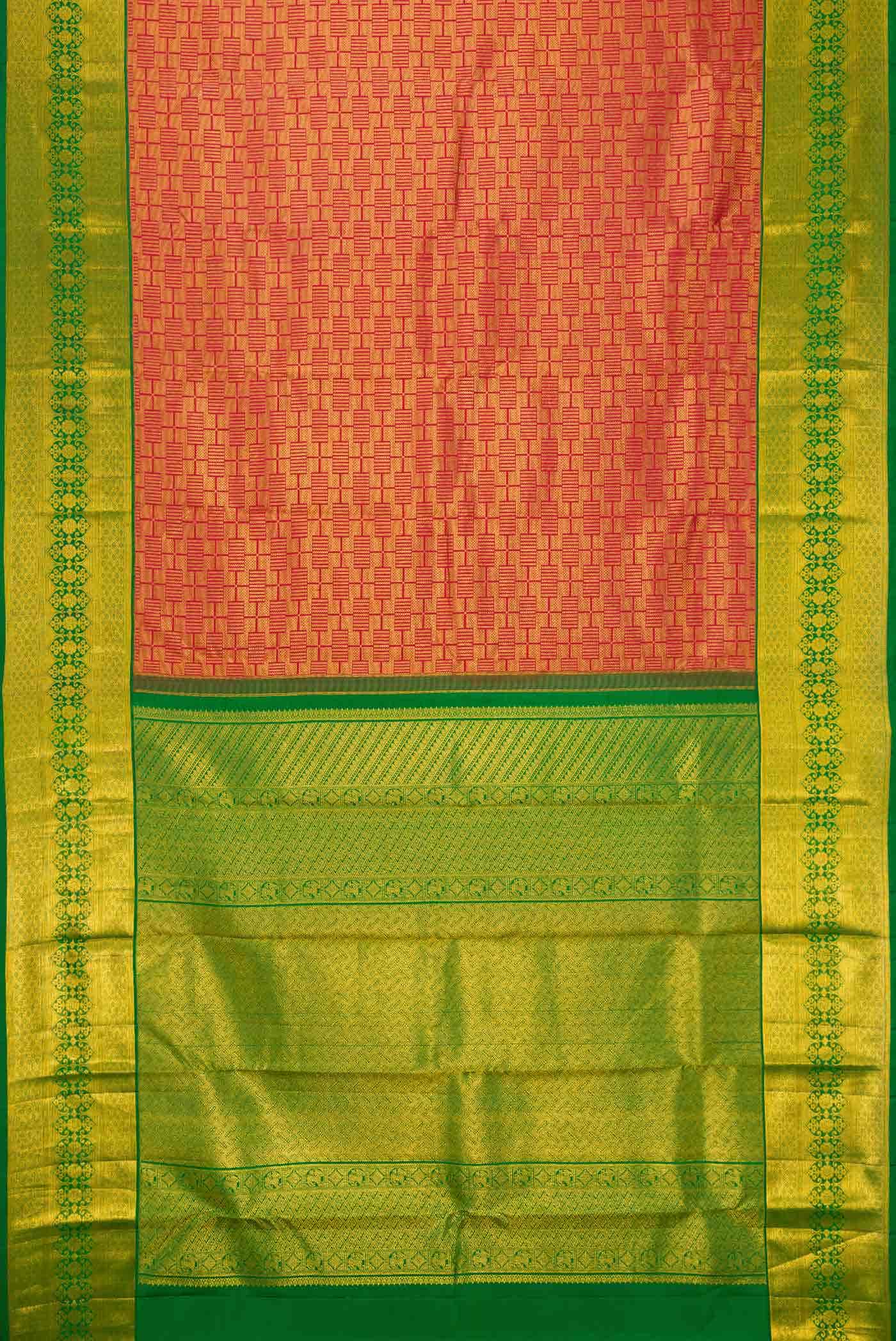 Red Kanjivaram Silk Saree - Image 7
