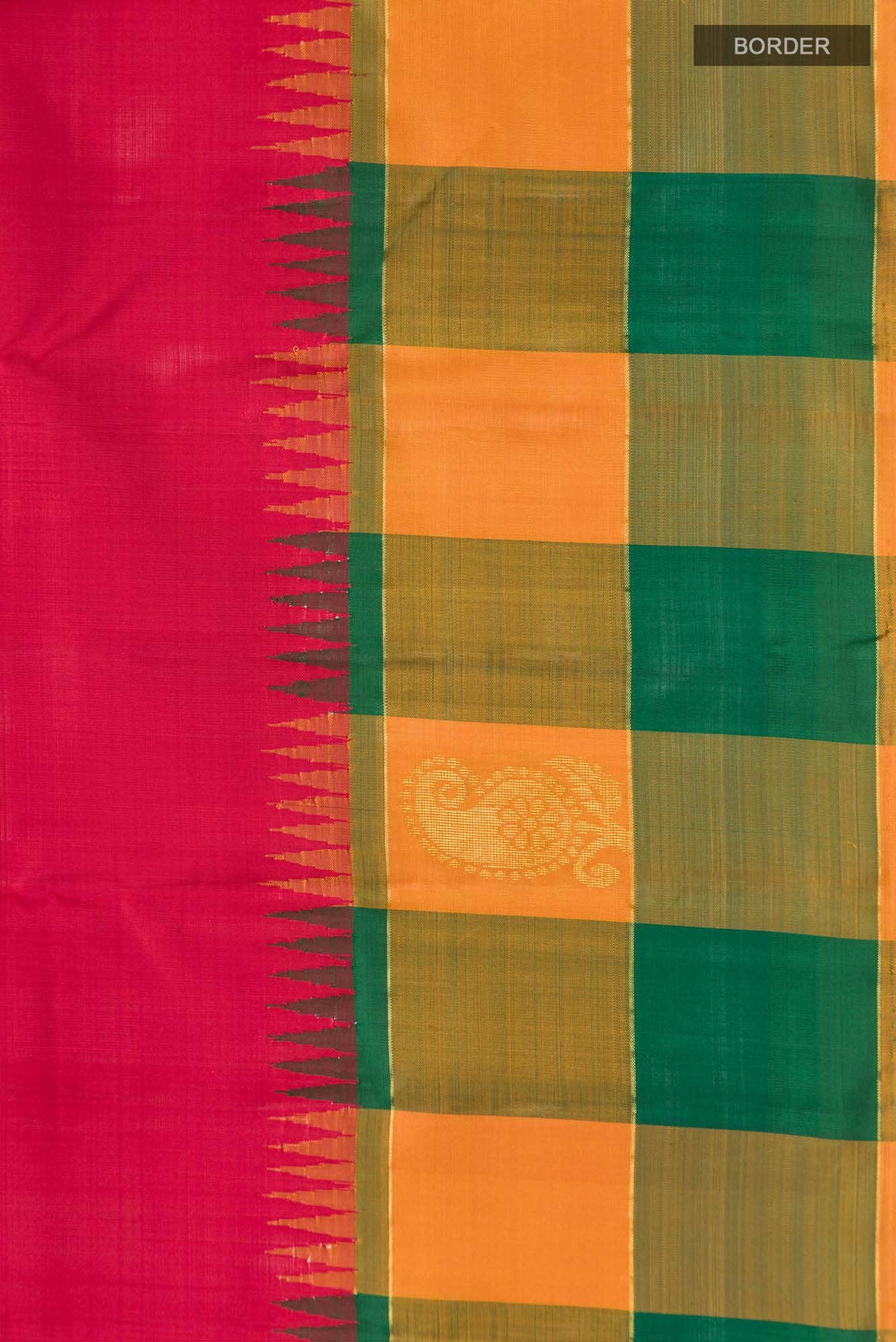 Red Kanchipuram Silk Saree - Image 5