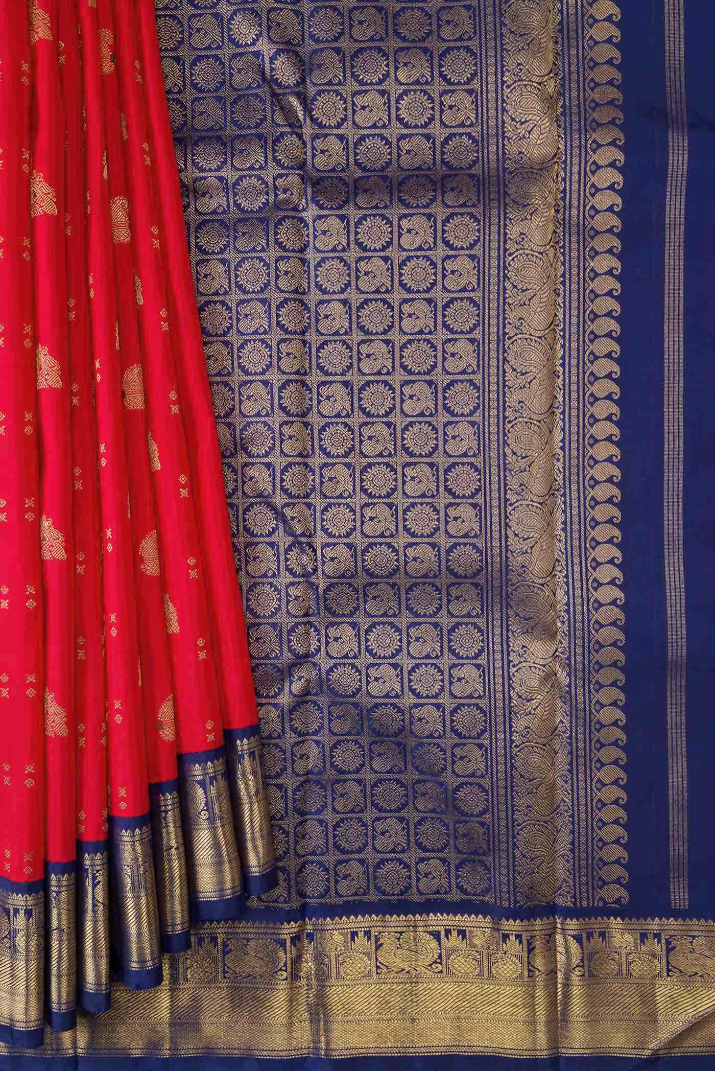 Red Kanjivaram Silk Saree - Image 2