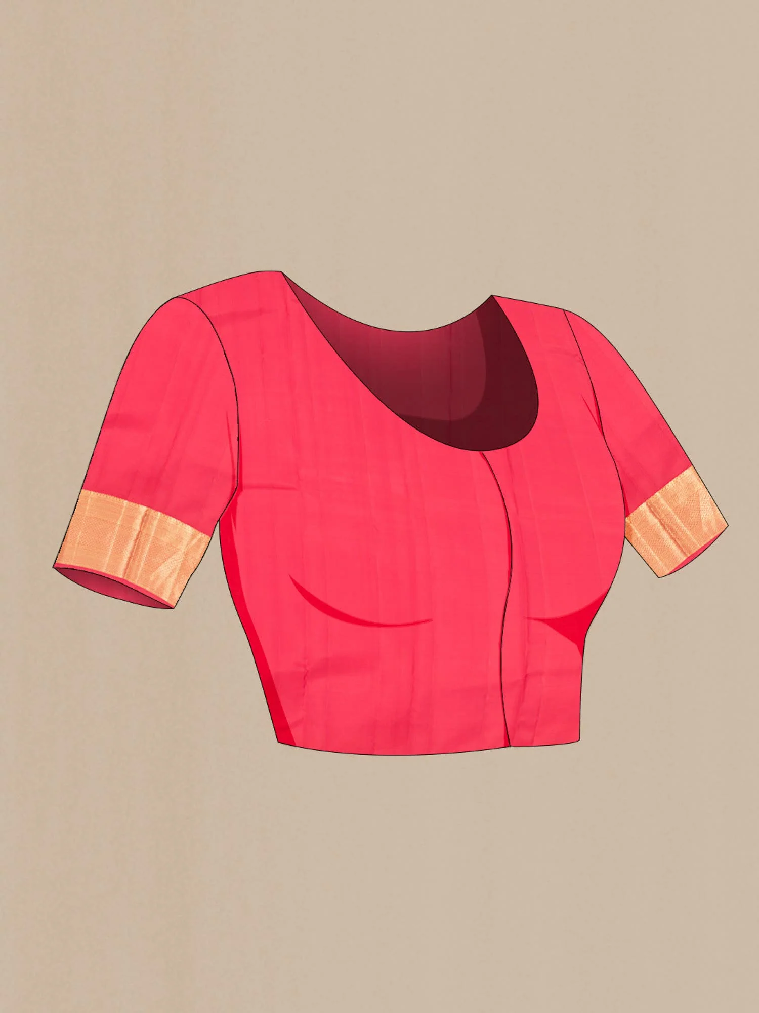 Red Kanjivaram Silk Saree - Image 6