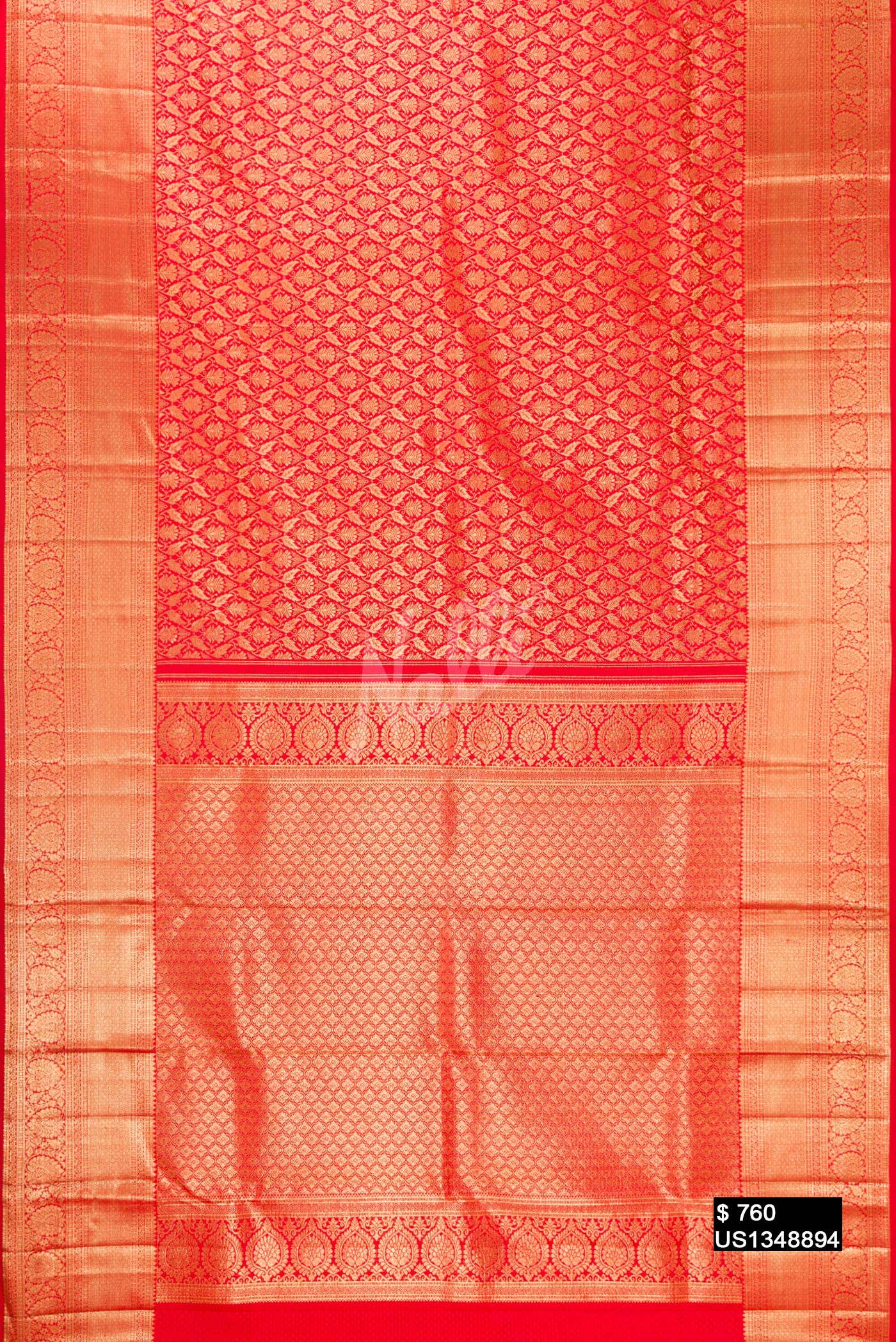Red Kanchipuram Silk Saree