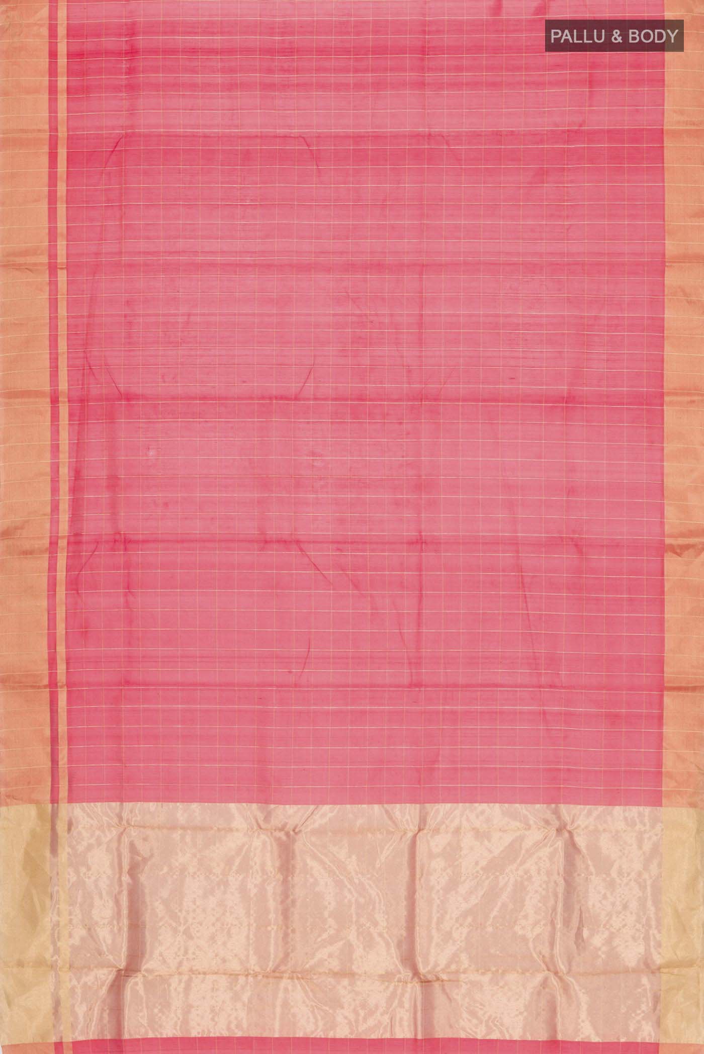 Red Maheshwari Silk Saree - Image 5