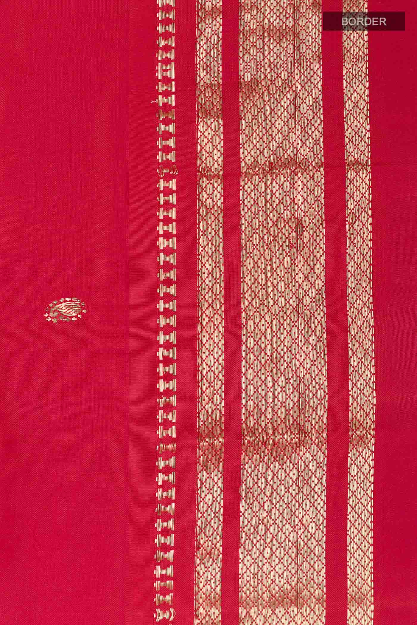 Red Paithani Silk Saree - Image 3