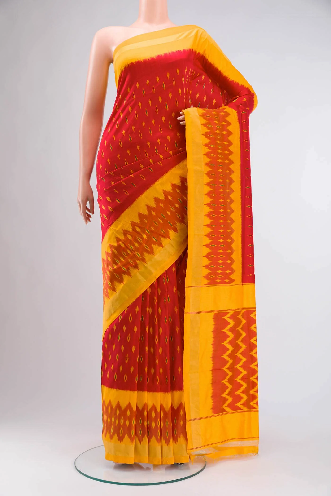 Red Pochampally Silk Saree