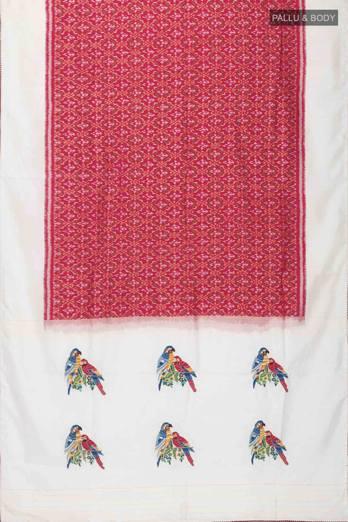 Red Rajkot Patola Silk Saree - Image 5