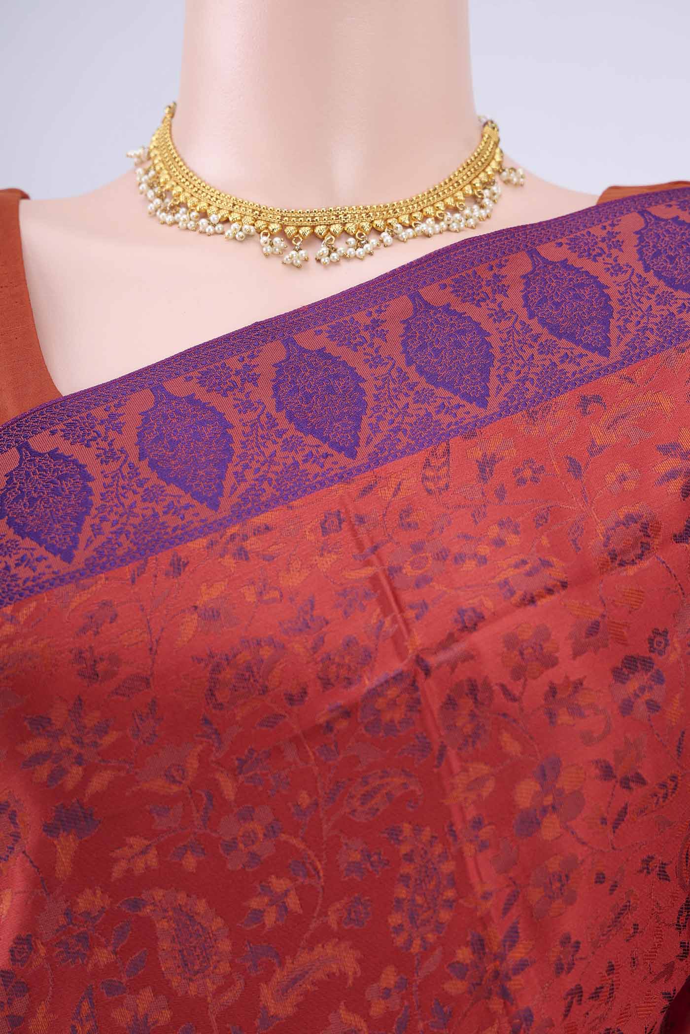 Red Soft Silk Saree - Image 2