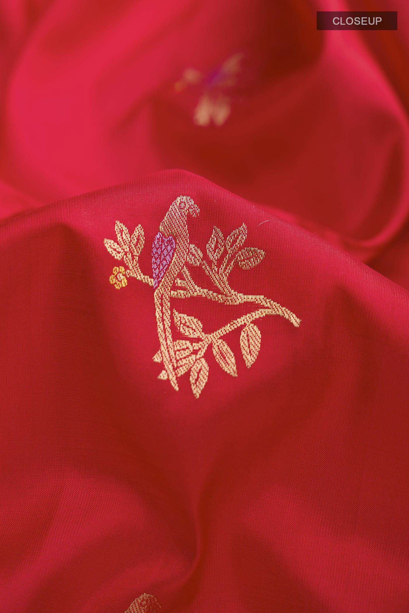 Red Soft Silk Saree - Image 2