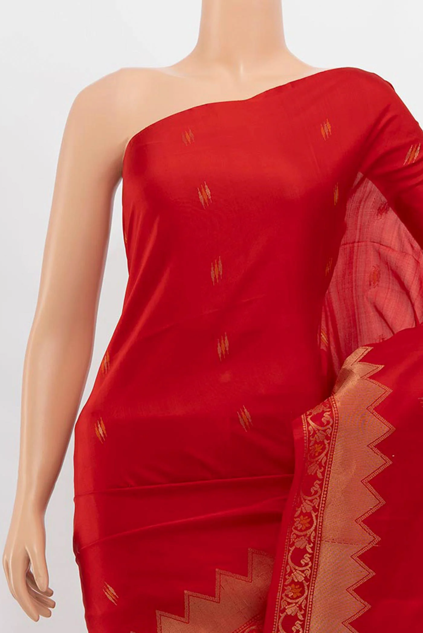 Red Soft Silk Saree - Image 2