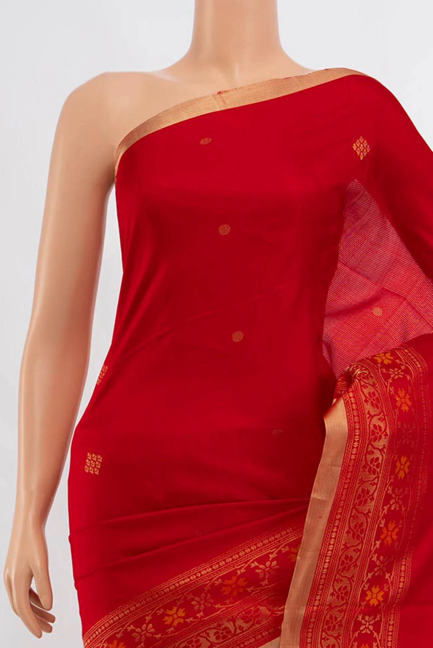 Red Soft Silk Saree - Image 2