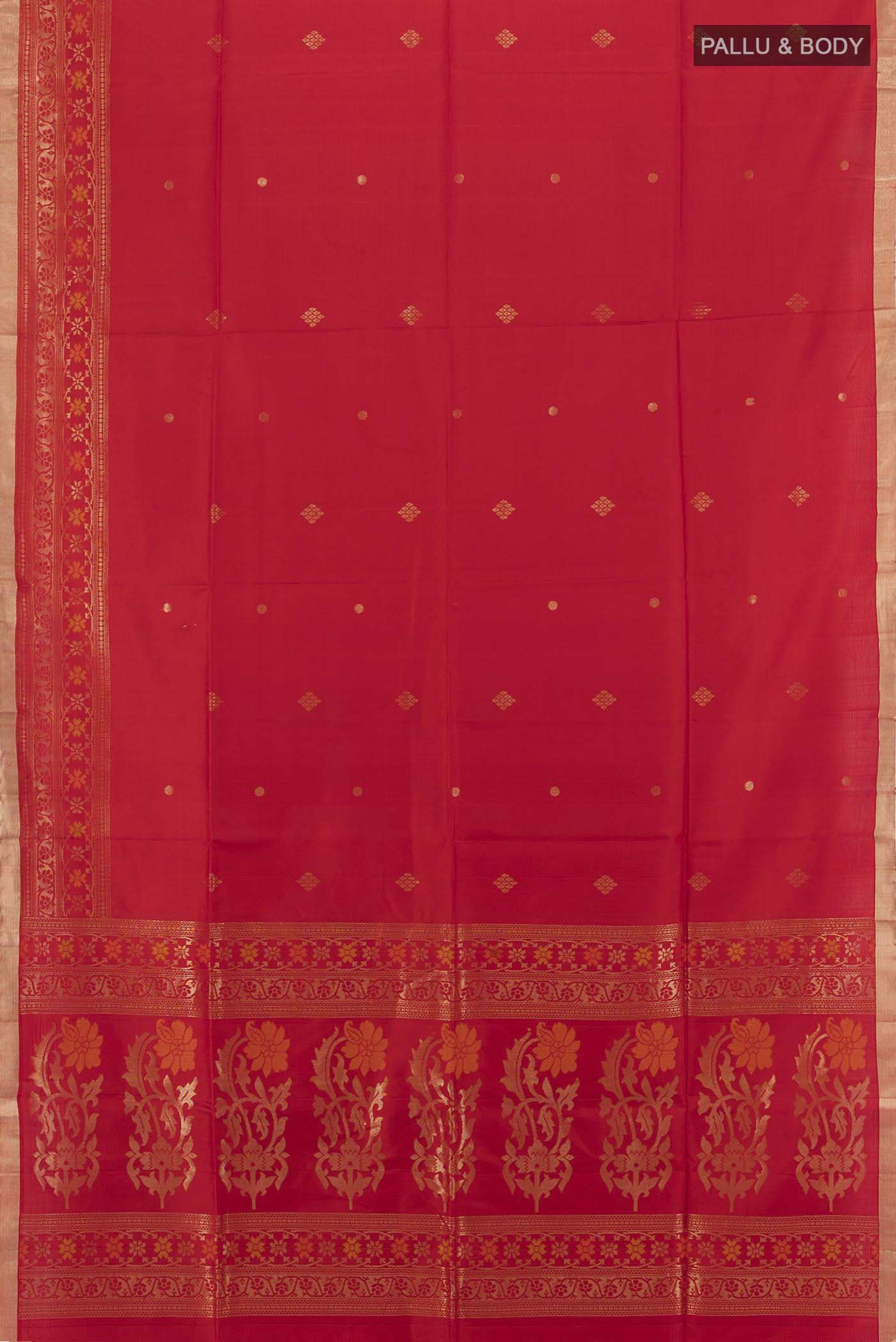 Red Soft Silk Saree - Image 5