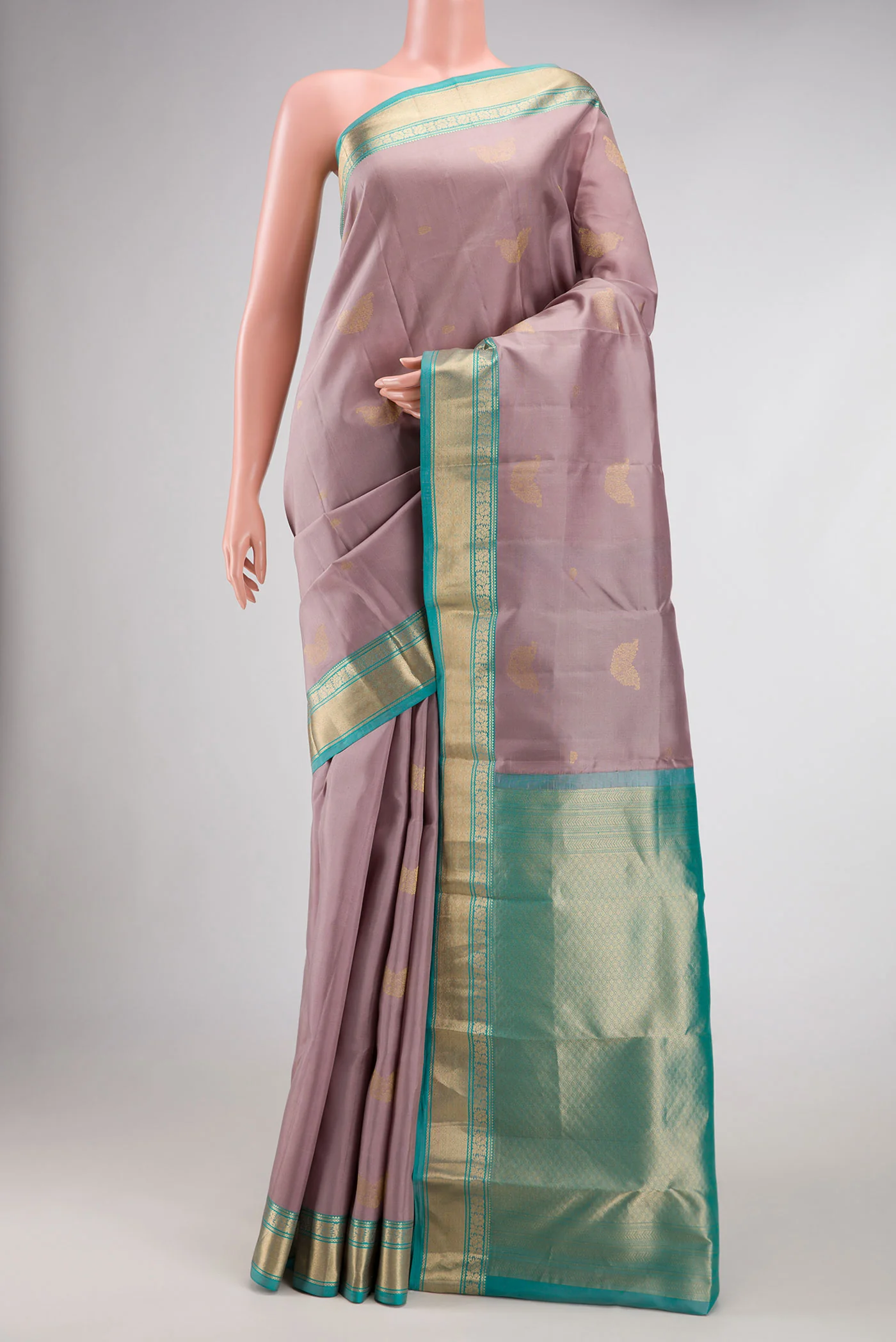 Lavender Kanchipuram Silk Saree