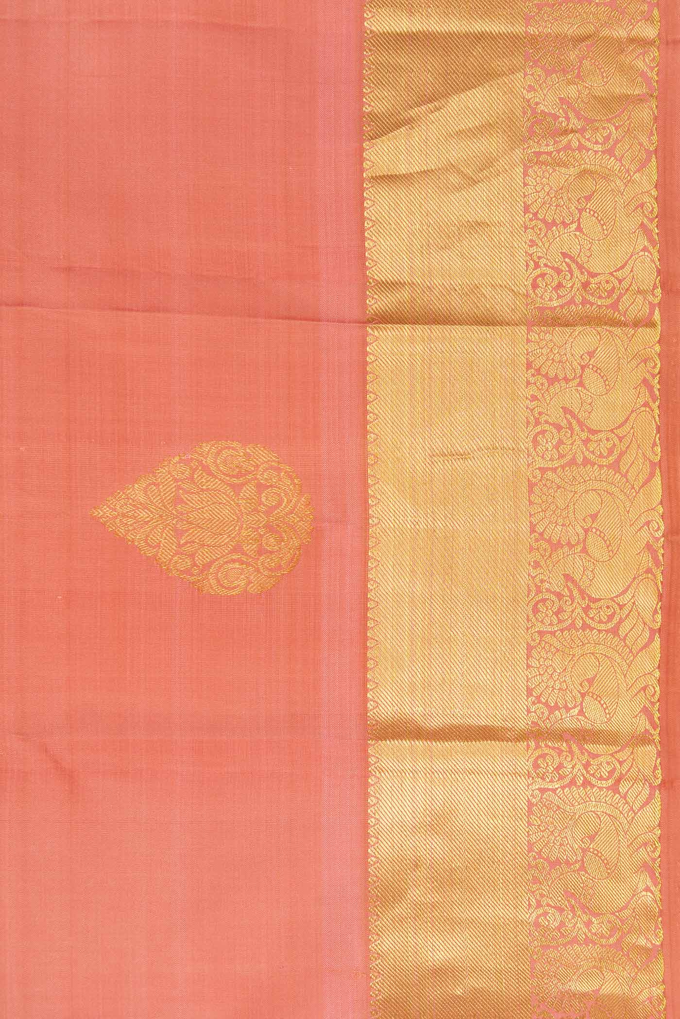 Peach Kanjivaram Silk Saree - Image 3
