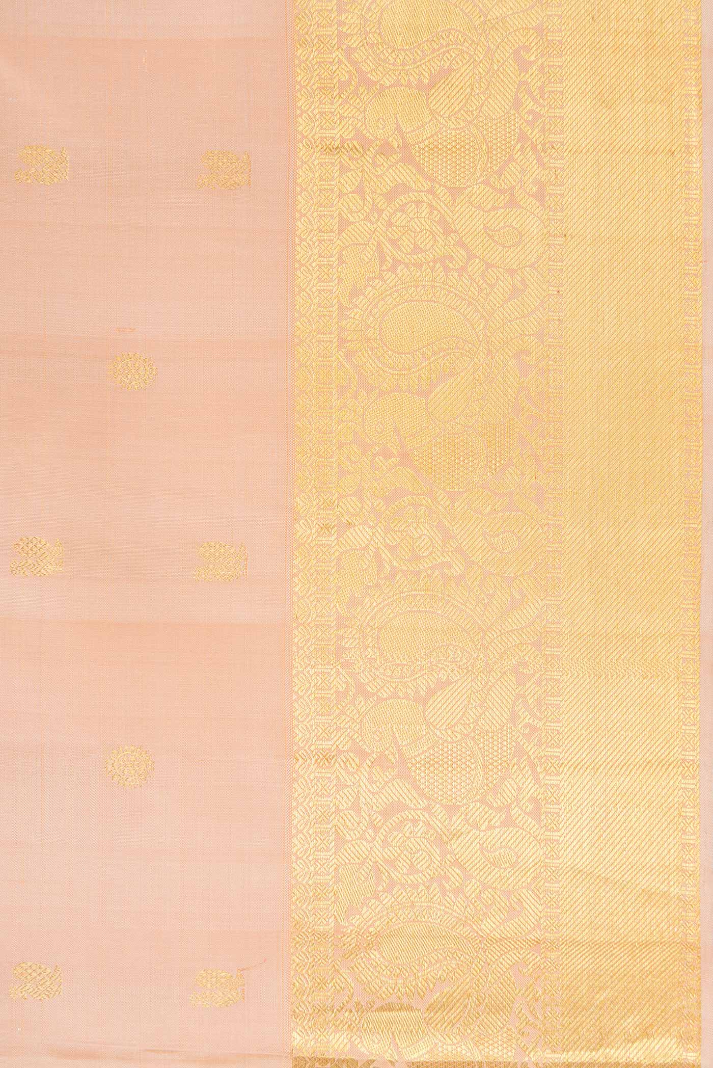 Sandal Kanjivaram Silk Saree - Image 3