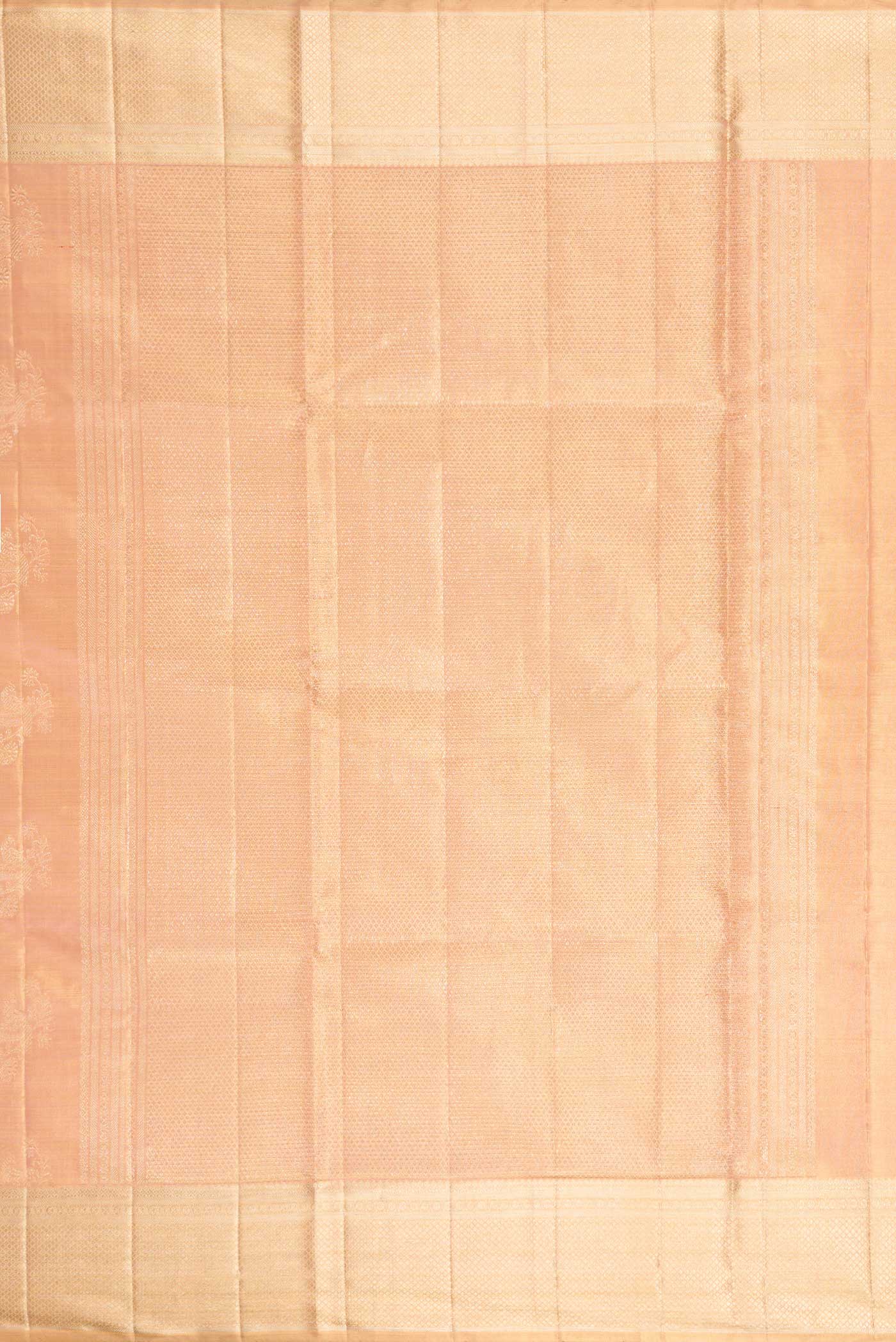 Rose Gold Dual Tone Kanjivaram Tissue Silk Saree - Image 7