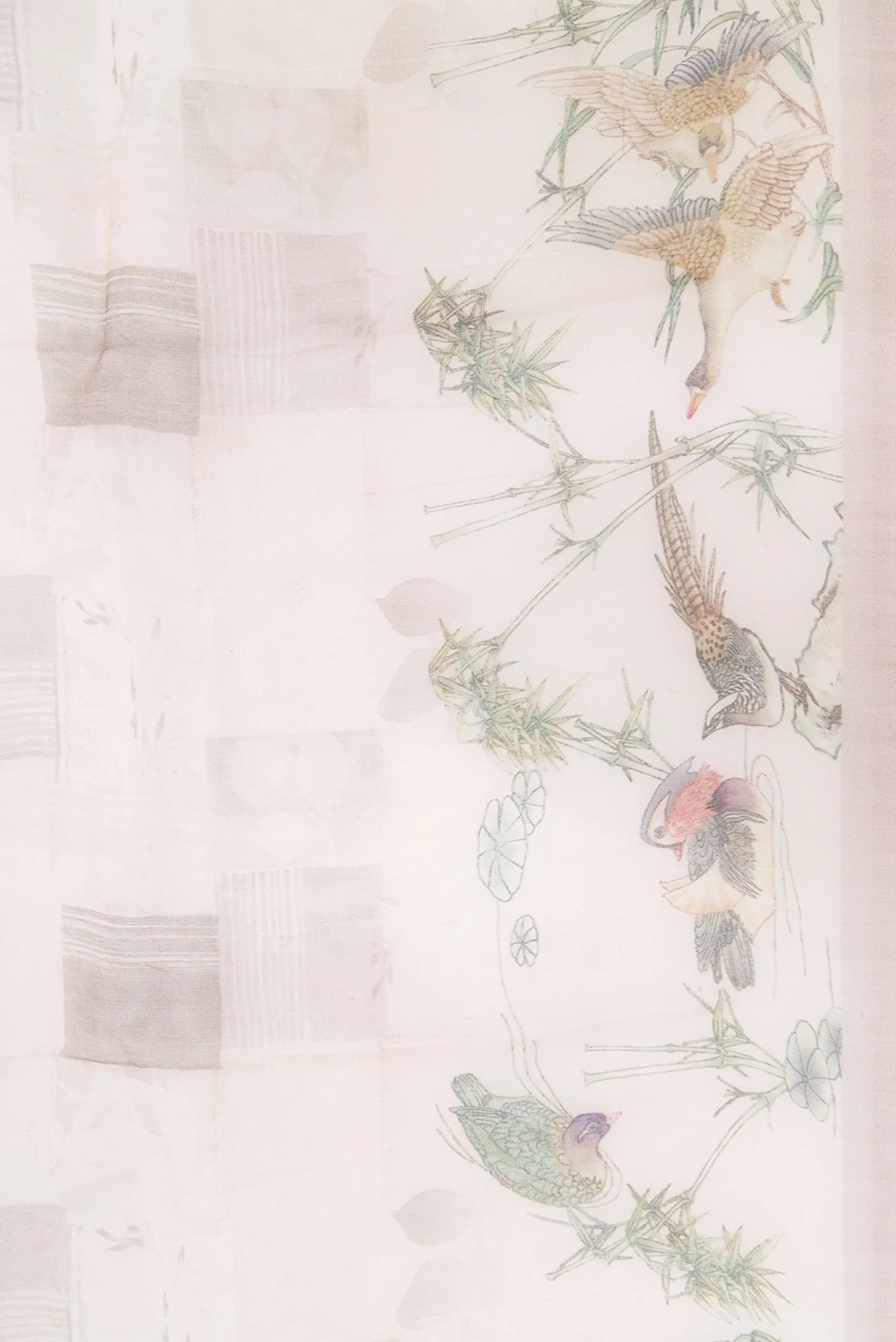 Cream Organza Silk Saree - Image 3